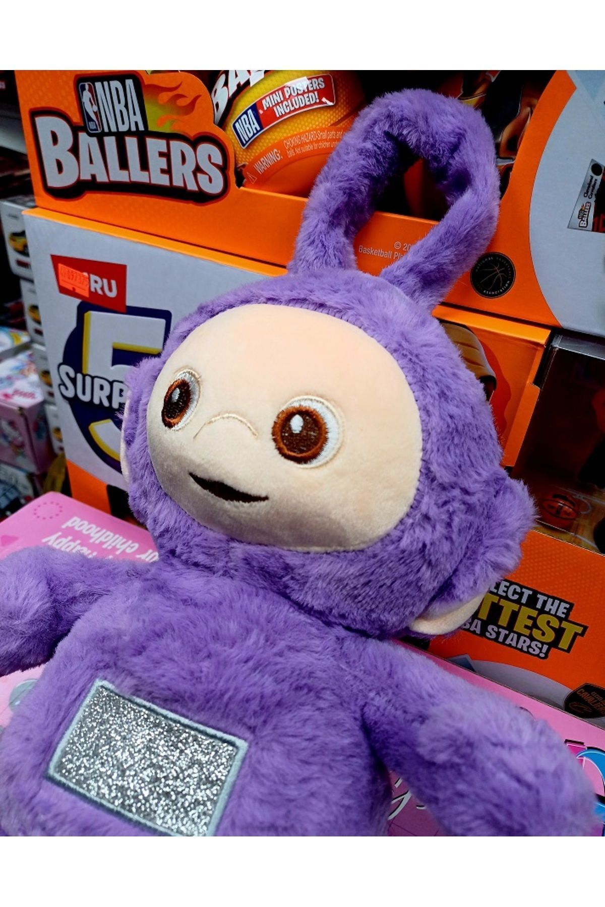 OYUNCAKSAH L Tinky Winky Teletabi Plush Toy Teletubbies Tinki Vinki Antenna Included 38cm Wire Antenna
