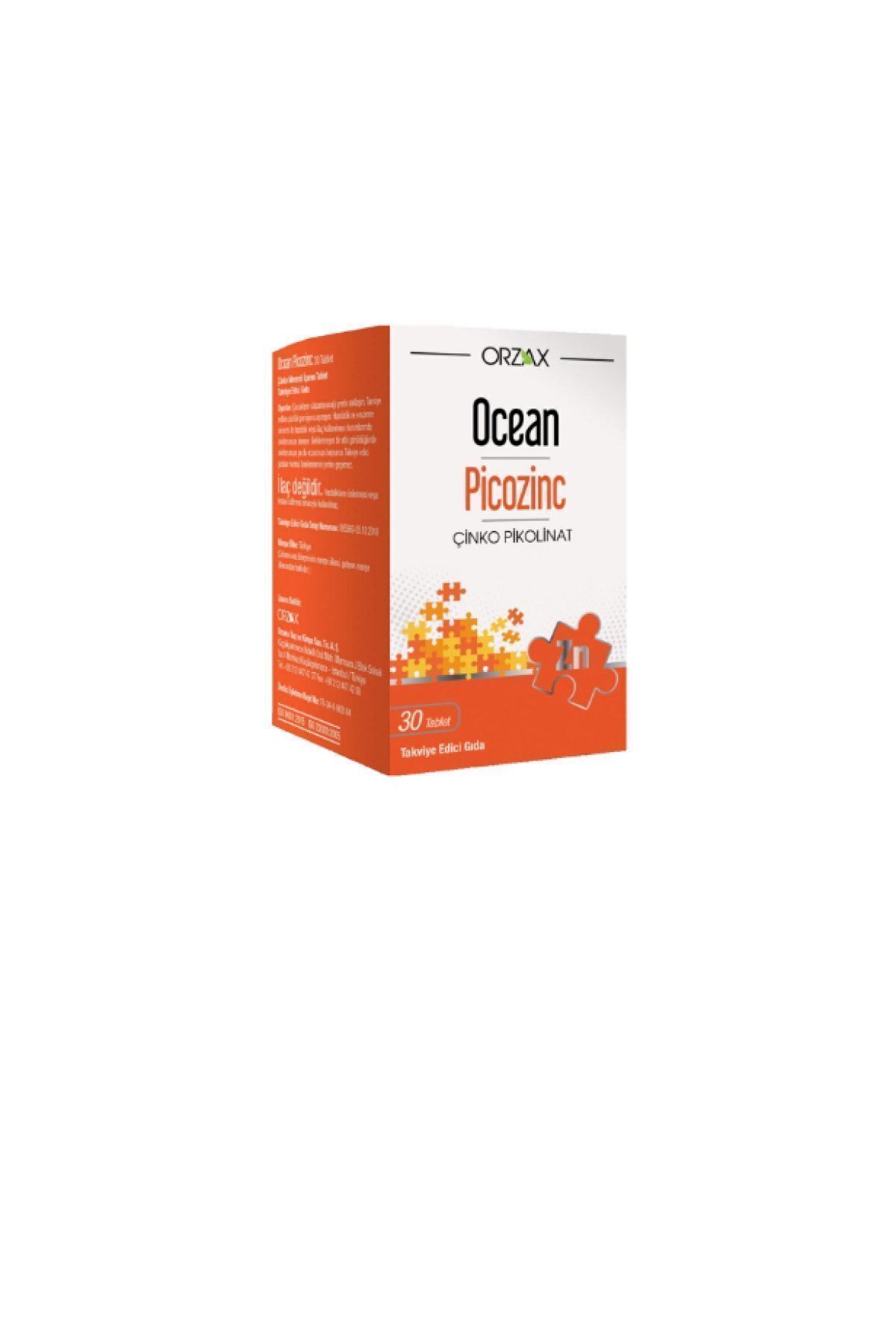 Orzax Ocean Picozinc Çinko Pikolinat 15 mg 30 Tablet - Fiyatı