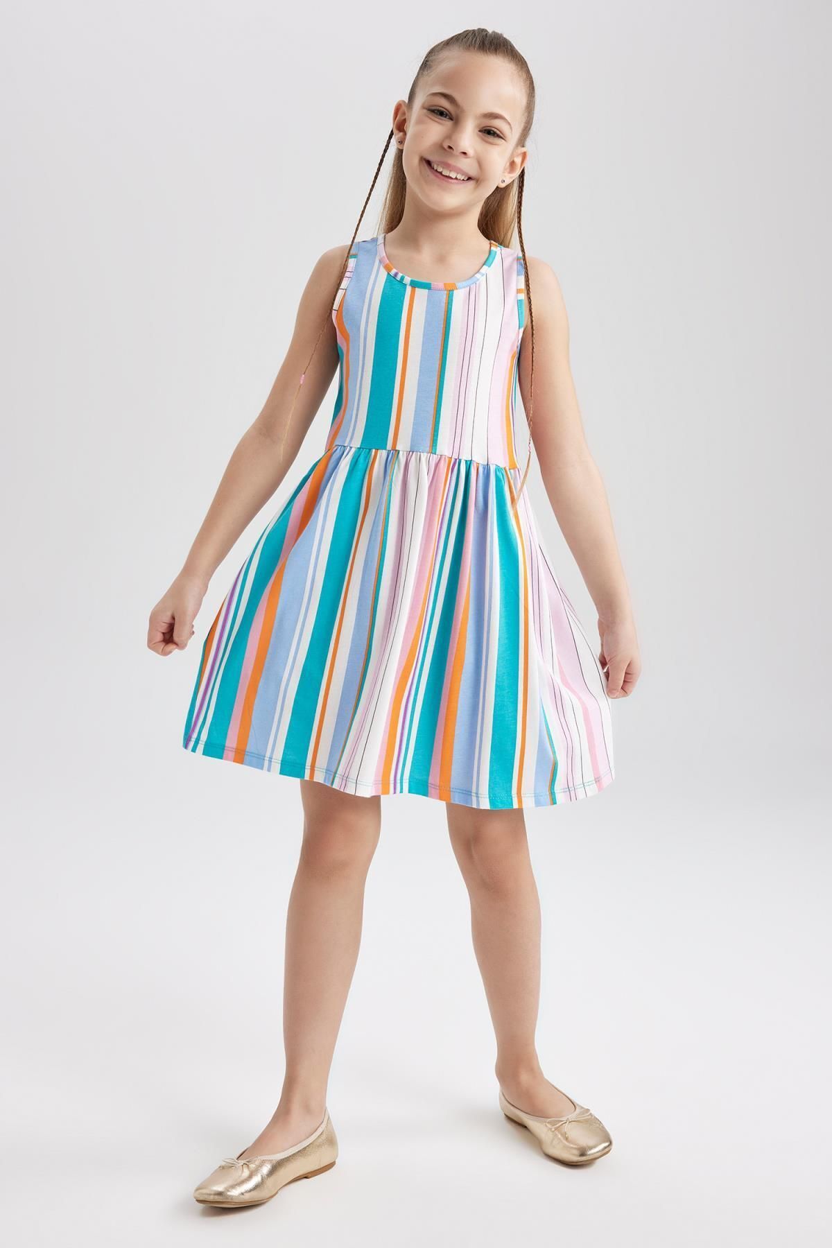 لباس مجلسی دخترانه سبز دفکتوDefacto | TYC00778073843 اورجینال - تصویر 2