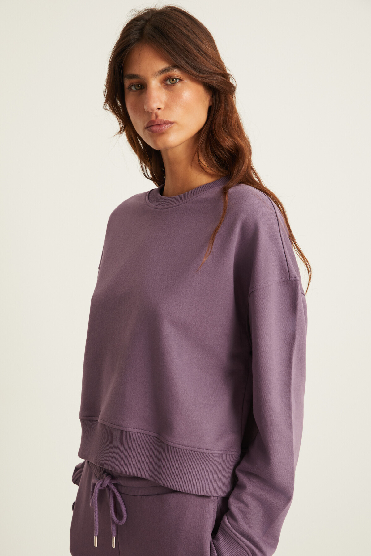 GRIMELANGE  VESNA Kadın Regular Mor Sweatshirt - Görsel 3