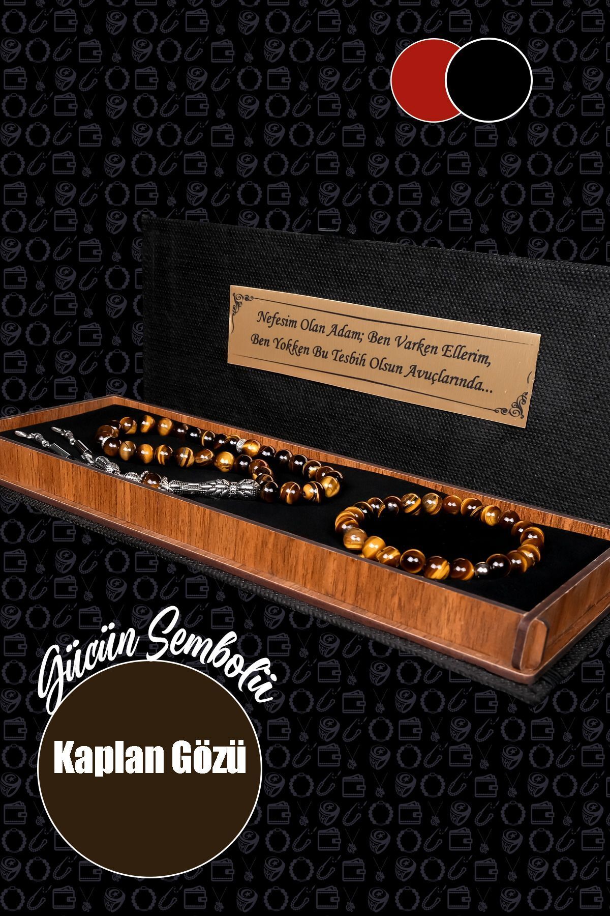 Men's Gift 'Man is my breath'natural Stone Rosary and Bracelet Set
