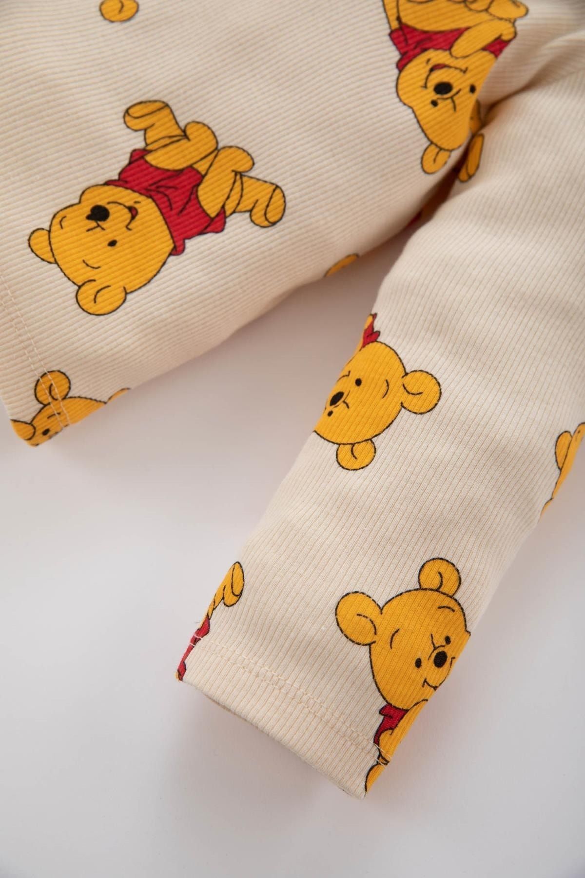 DeFacto-Disney Winnie The Pooh Pyjama-Set für Babyjungen – Kurzarm, geripptes Unterhemd, 2er-Set Z4291a223sp 5