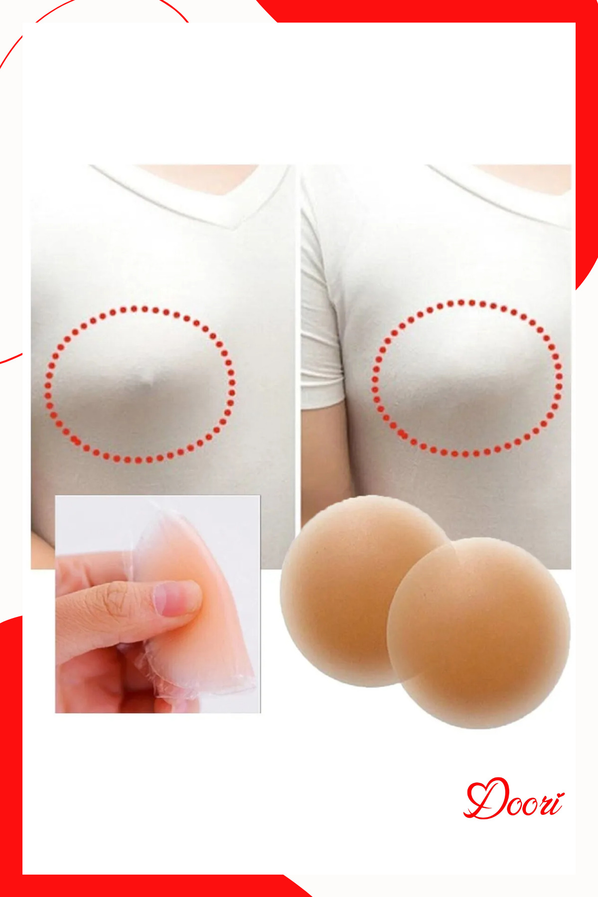Doori Silikon Göğüs Ucu Kapatıcı Silikon Nipple Pad