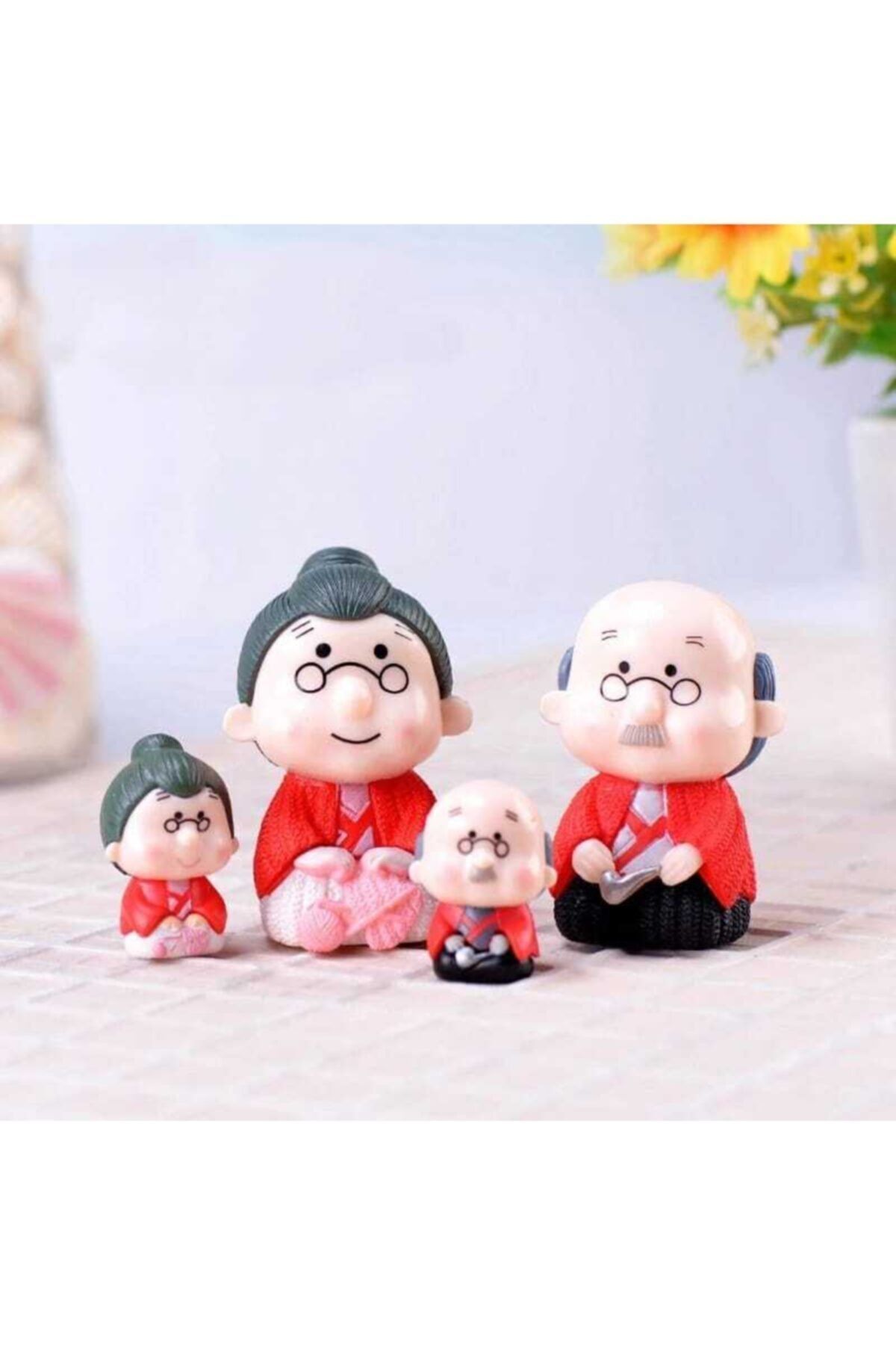 Nine Ve Dede Set Teraryum Obje Minyatür Obje Teraryum Aksesuar