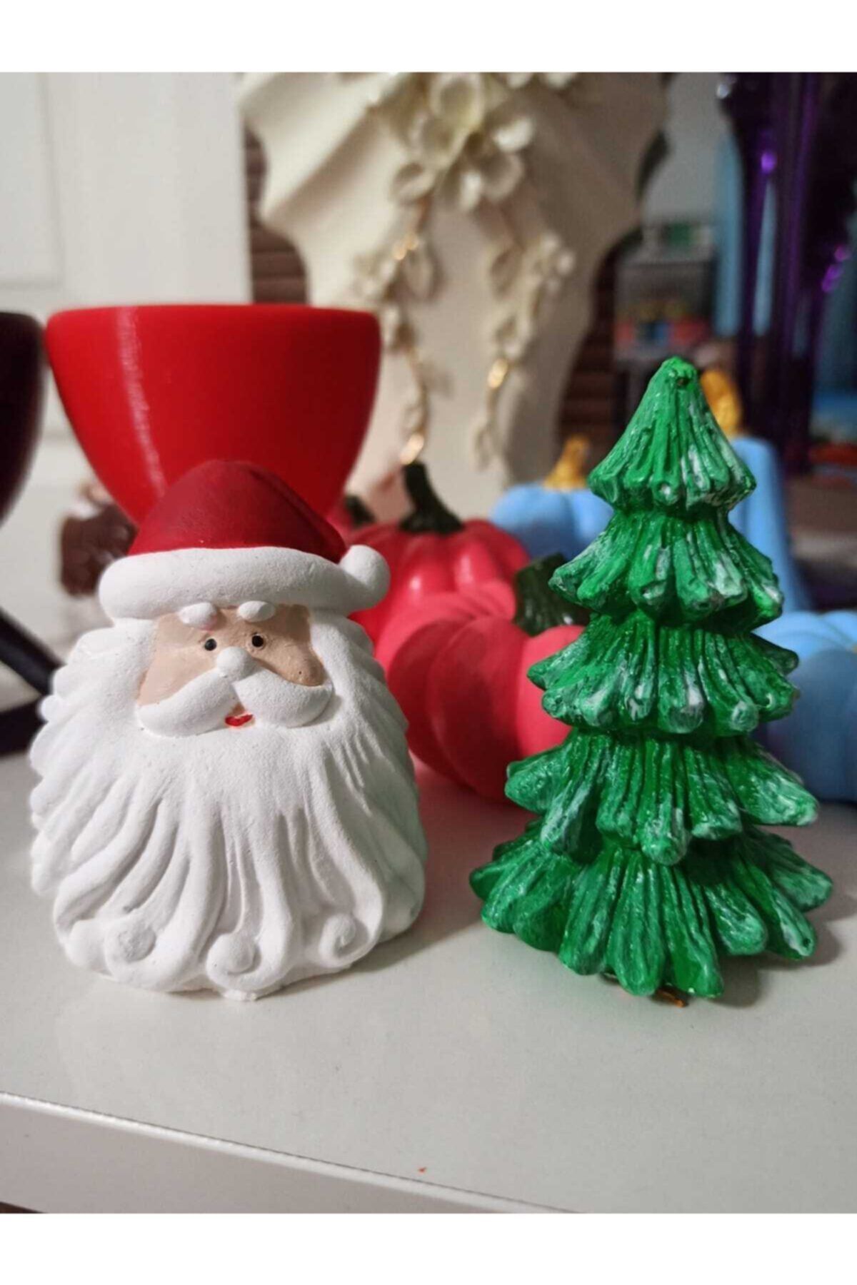 Noel Dede Ve Çam Ağacı Teraryum Obje Minyatür Obje Teraryum Diorama Malzemeleri