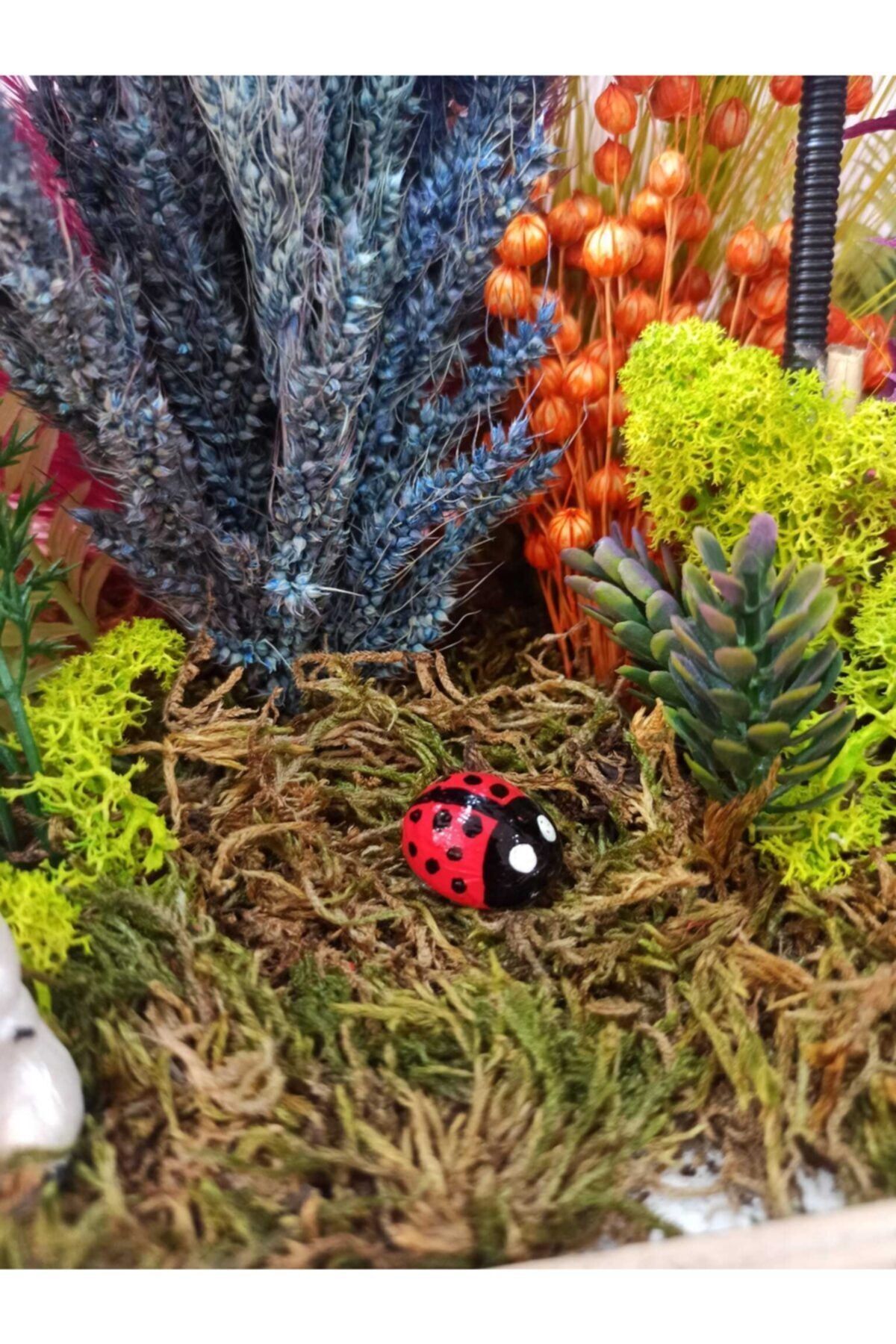 4'lü Uğur Böceği Minyatür Figür Mini Figür Minyatür Eşya Dekor Diorama