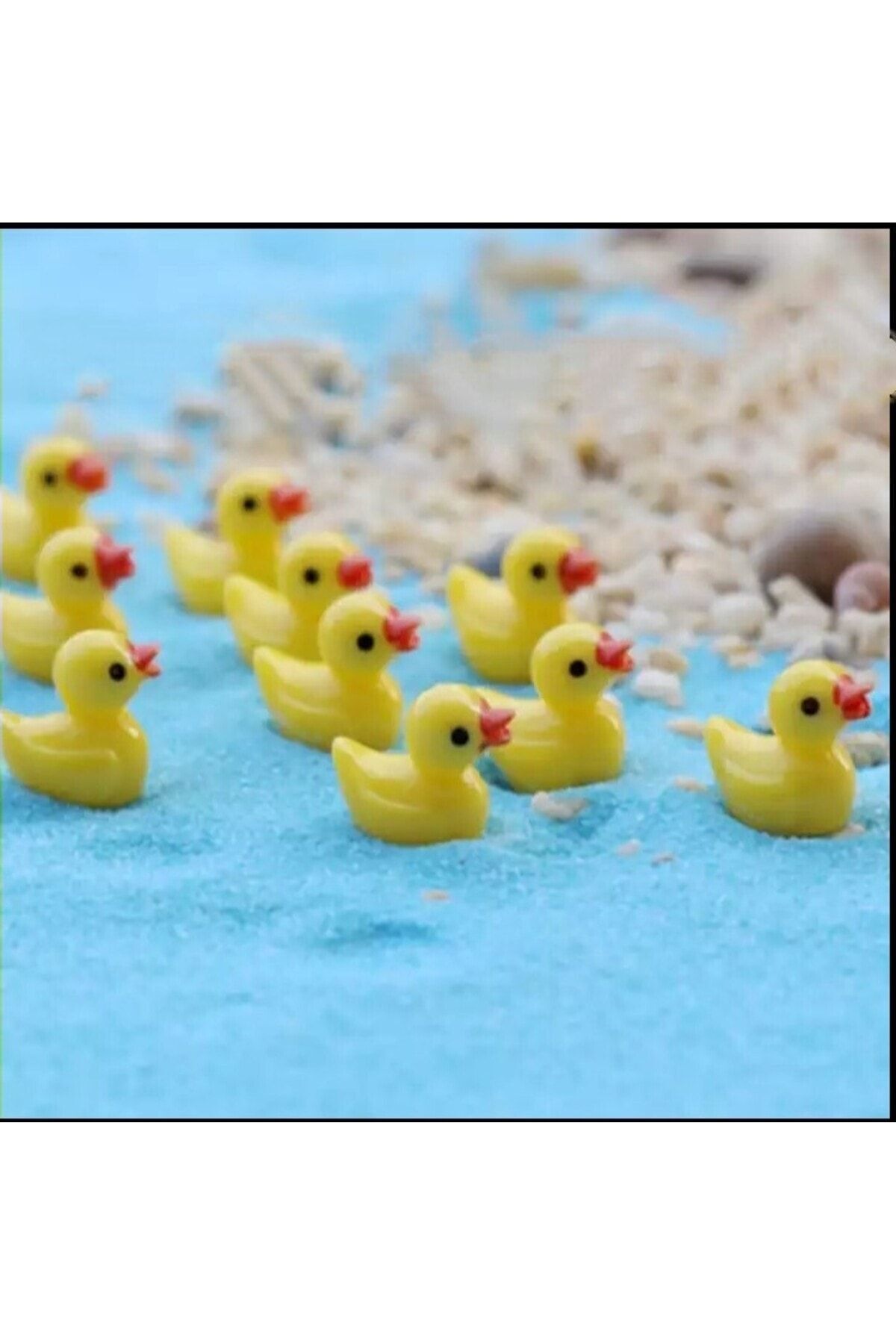 4'lü Minik Ördekler Maket Kürdanlı Cupcake Pasta Süsü Doğum Günü Süsleri Pasta Kürdanı