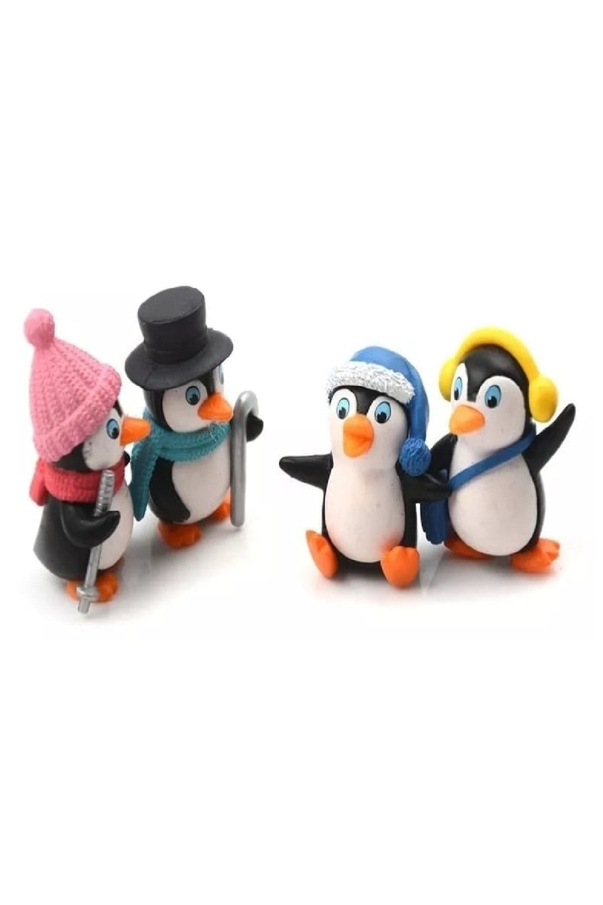 4'lÜ Penguen Teraryum Objeleri Teraryum Süsleri Saksı Süsleri Minyatür Obje