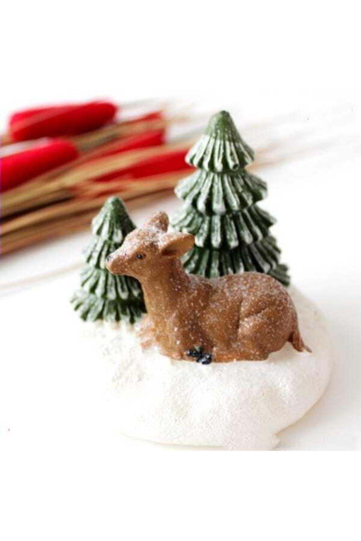 Büyük Geyik Ve Ağaçlar Teraryum Obje Minyatür Obje Figür Aksesuar Teraryum Diorama Malzemeleri