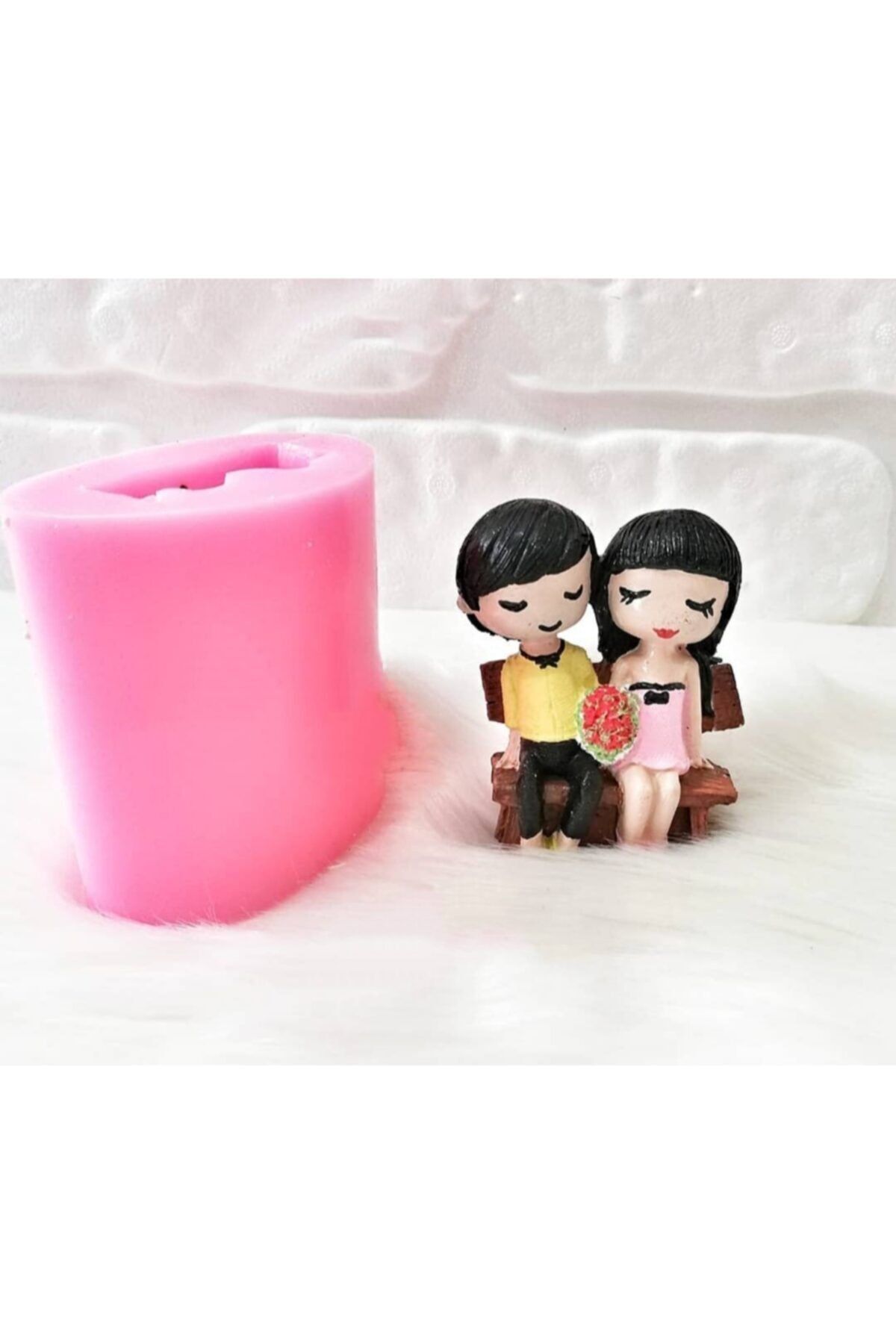 Çiçekli Sevgililer Teraryum Obje Teraryum Aksesuar Teraryum Süsü