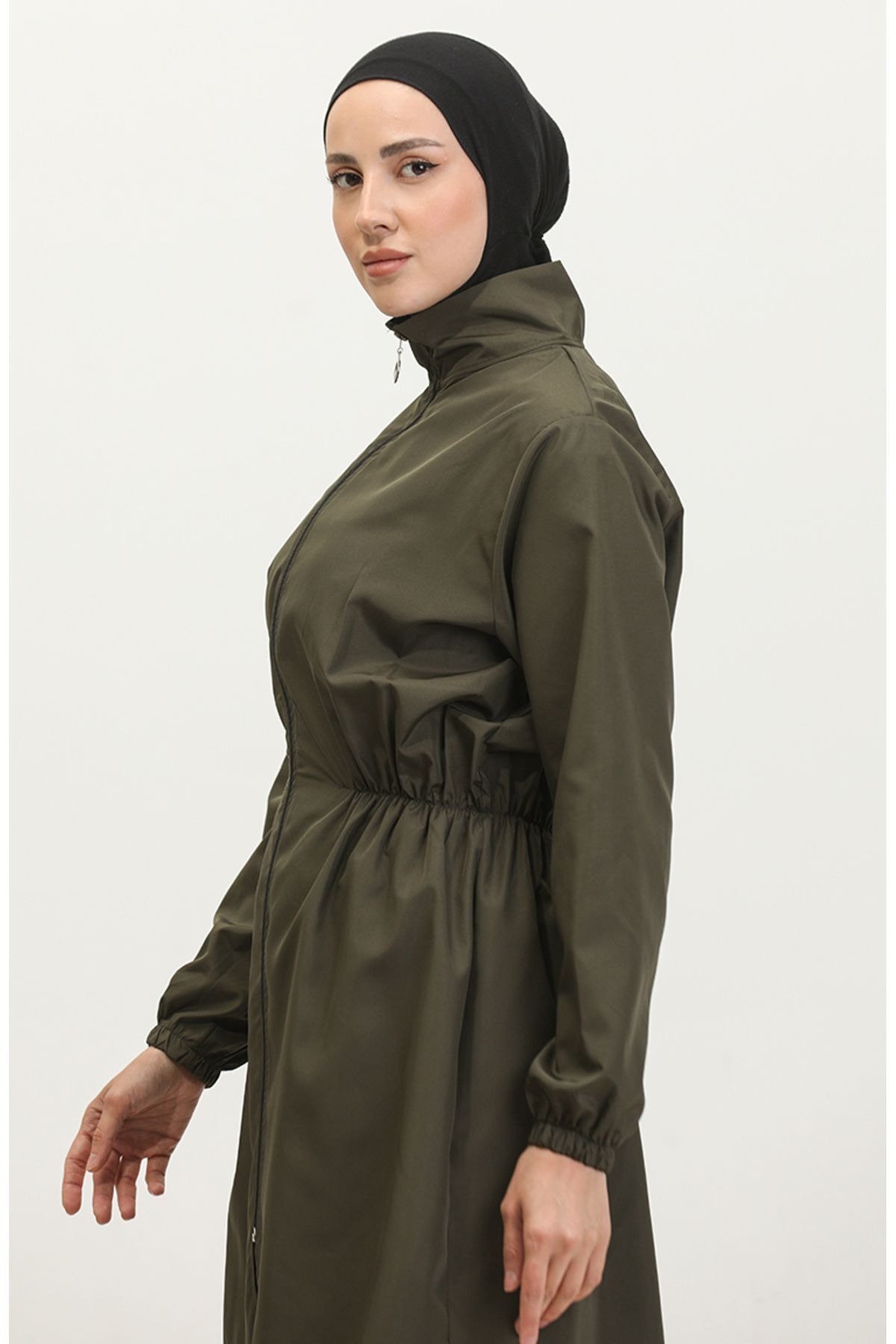 sefamerve-2er-Pack Hijab-Badeanzug mit Tasche und elastischem Bund 2038-02 Khaki 7
