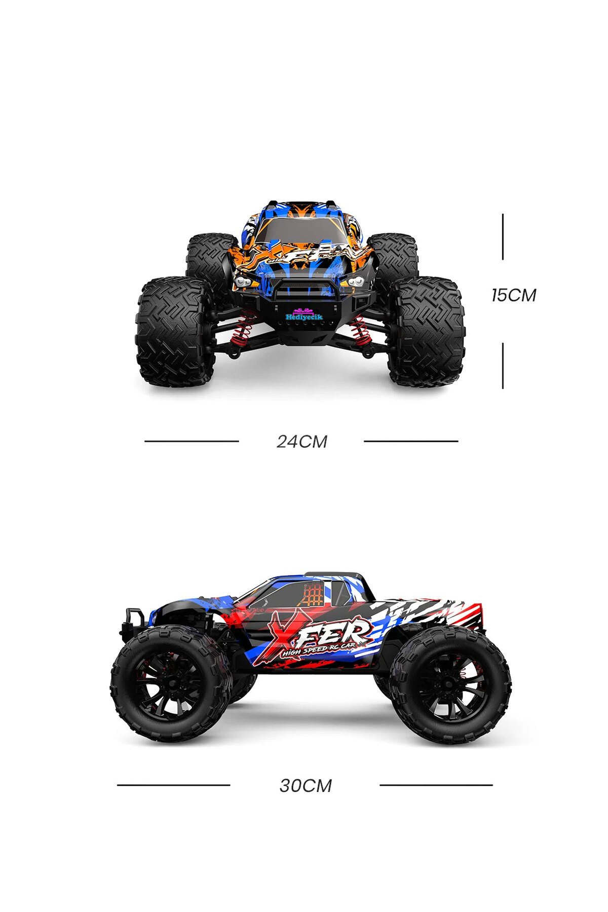 hediyecik Rc 4x4 Hız Canavarı Uzaktan Kumandalı Elektrikli Araba