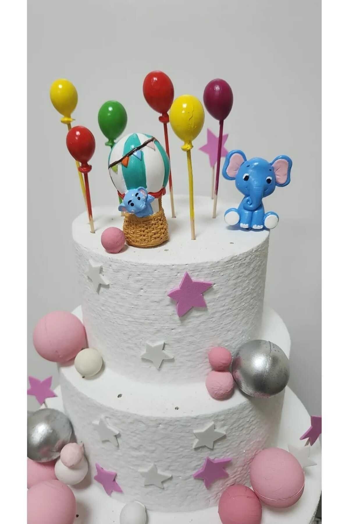 Sevimli Filler 8 Parça Maket Kürdanlı Cupcake Pasta Süsü Doğum Günü Süsleri