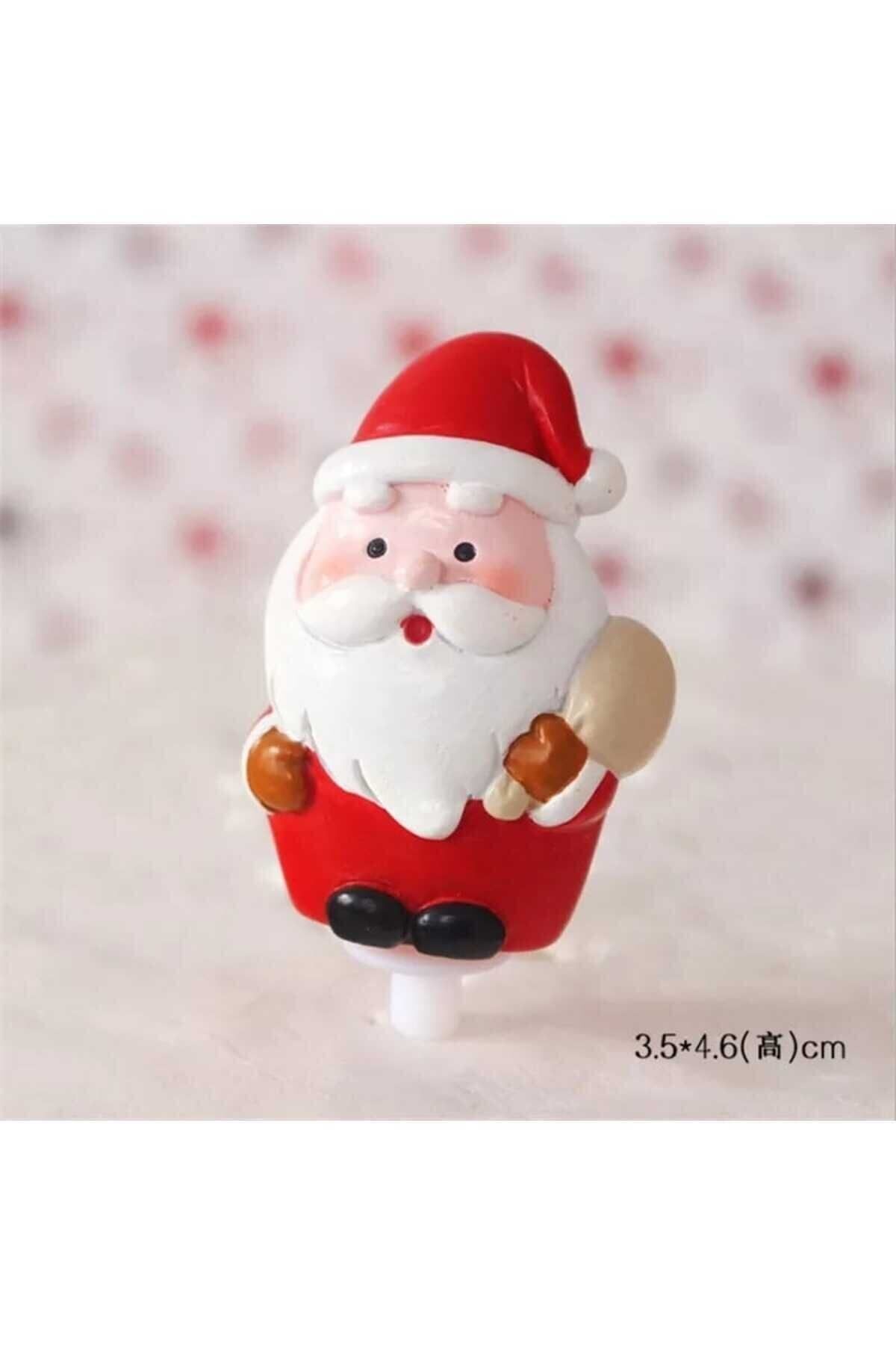 Minik Noel Baba 2 Adet Minyatür Figür Karakter Oyuncak Ev Eşyaları Evcilik Küçük Minik Oyuncaklar