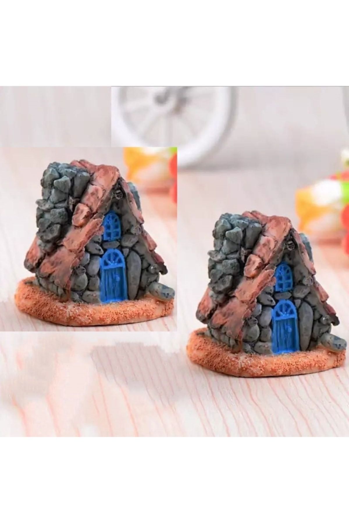 Taş Ev 1 Adet Teraryum Obje Minyatür Obje Teraryum Diorama Malzemeleri Figür Aksesuar Saksı Süsü