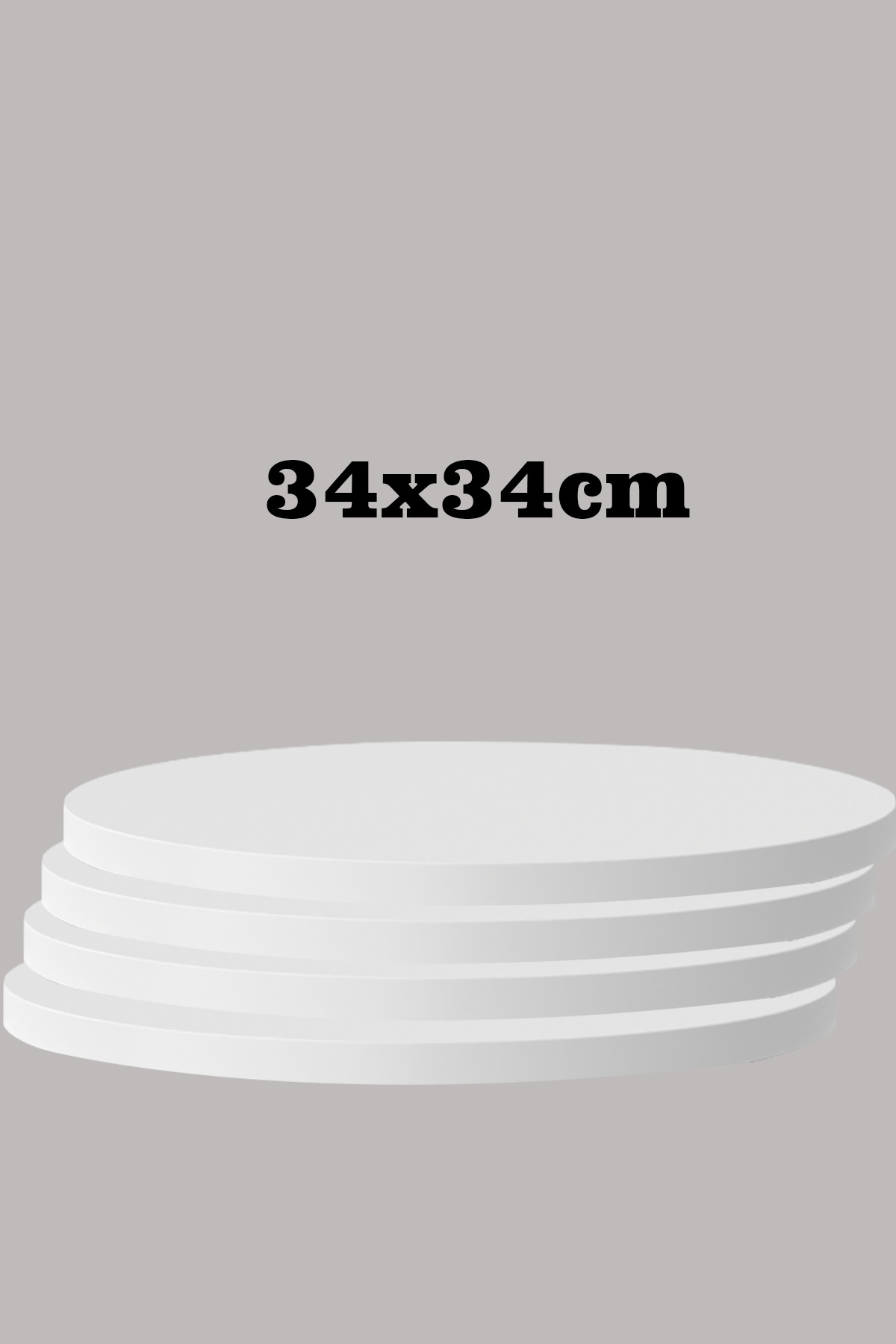 BEYAZ 34 X 34 CM 4'LÜ SUNTALAM SEHPA ÜST TABLASI DEKORASYON SUNUM TABAĞI