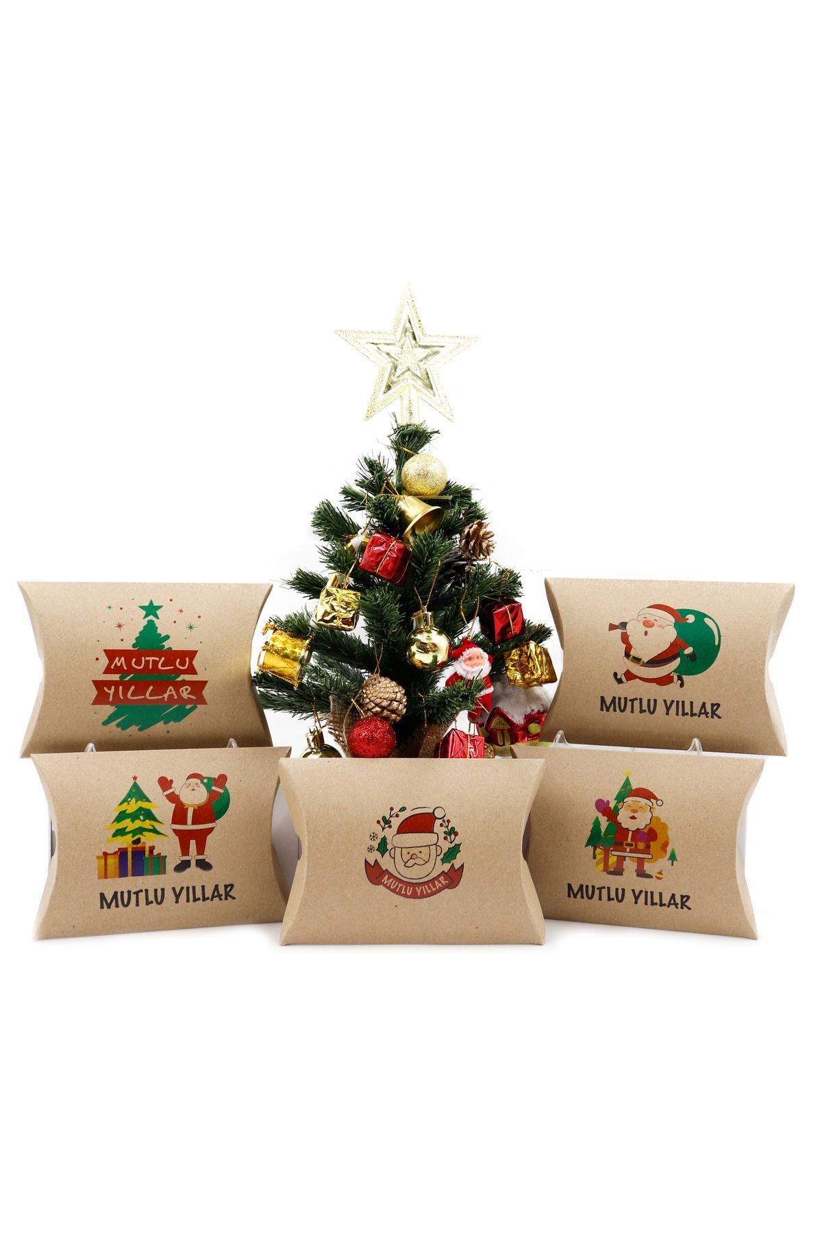 reprodesign-11×15 New Year's Themed Set of 5 Japanese Pillow Box, New Year's Gift Package Model 1 2