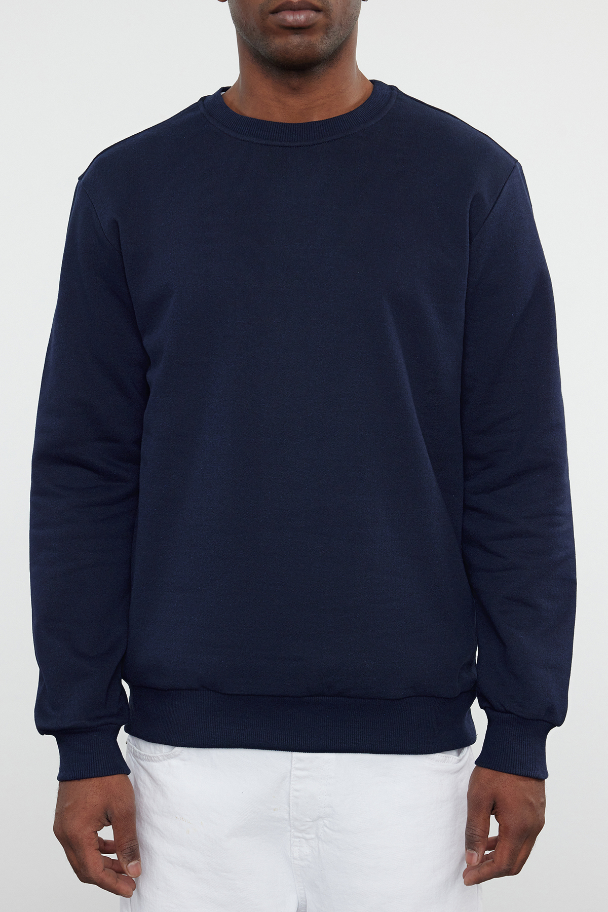 Trendyolmilla  Lacivert Regular/Normal Kesim İçi Polar/Sıcak Tutan Sweatshirt TMNAW21SW1208 - Görsel 6