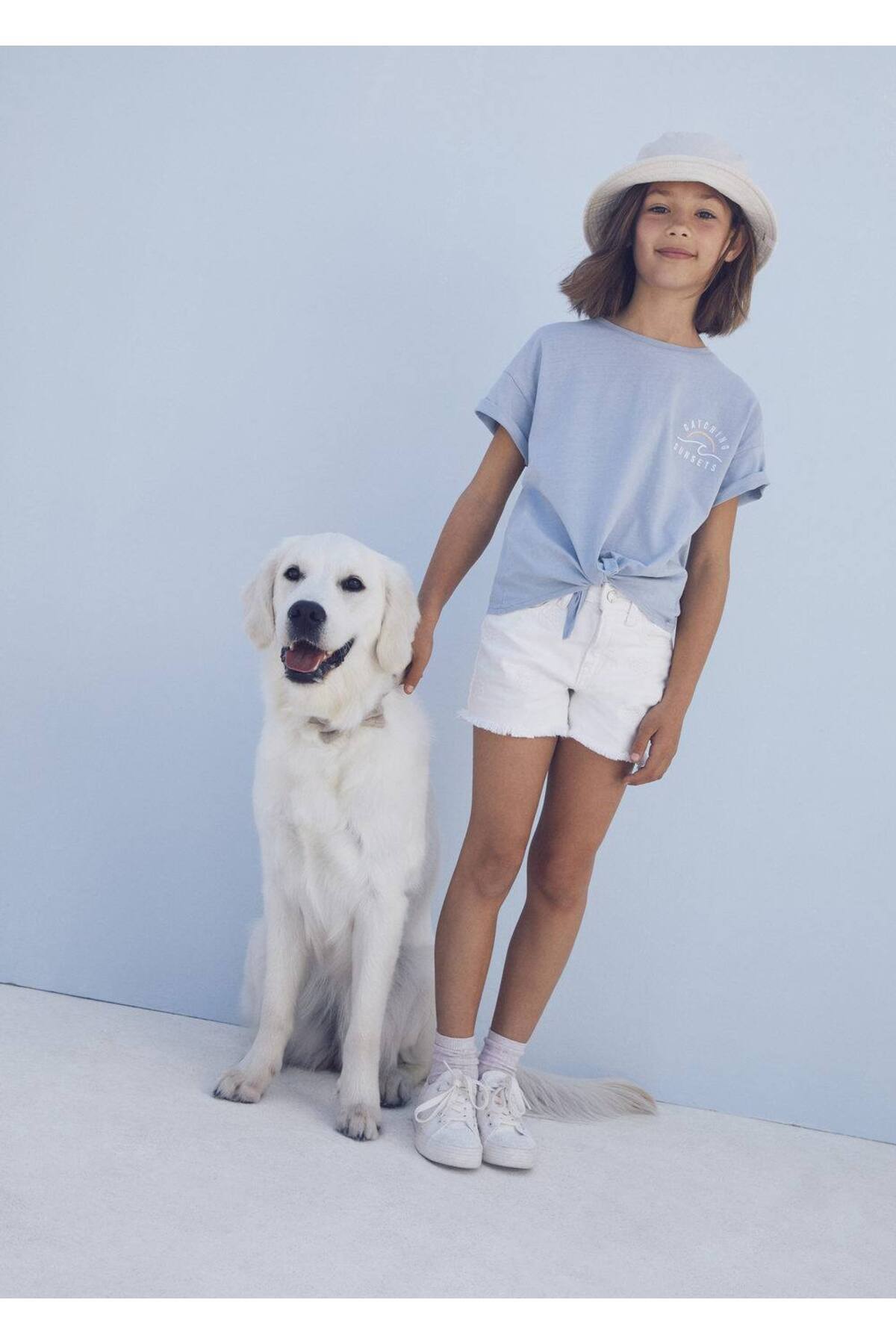 شورت و شلوارک دخترانه مانگو کیدز MANGO Kids اورجینال دخترانه کد کالا 67027919 - تصویر 6