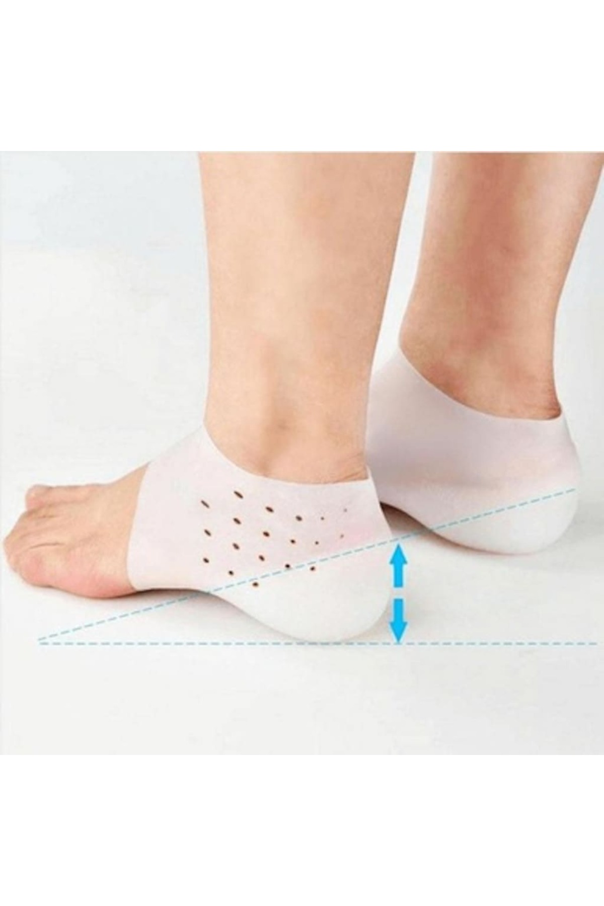 Boy Uzatıcı Silikon Topuk Çorabı Gizli Topuk Yükseltici Çorap 3