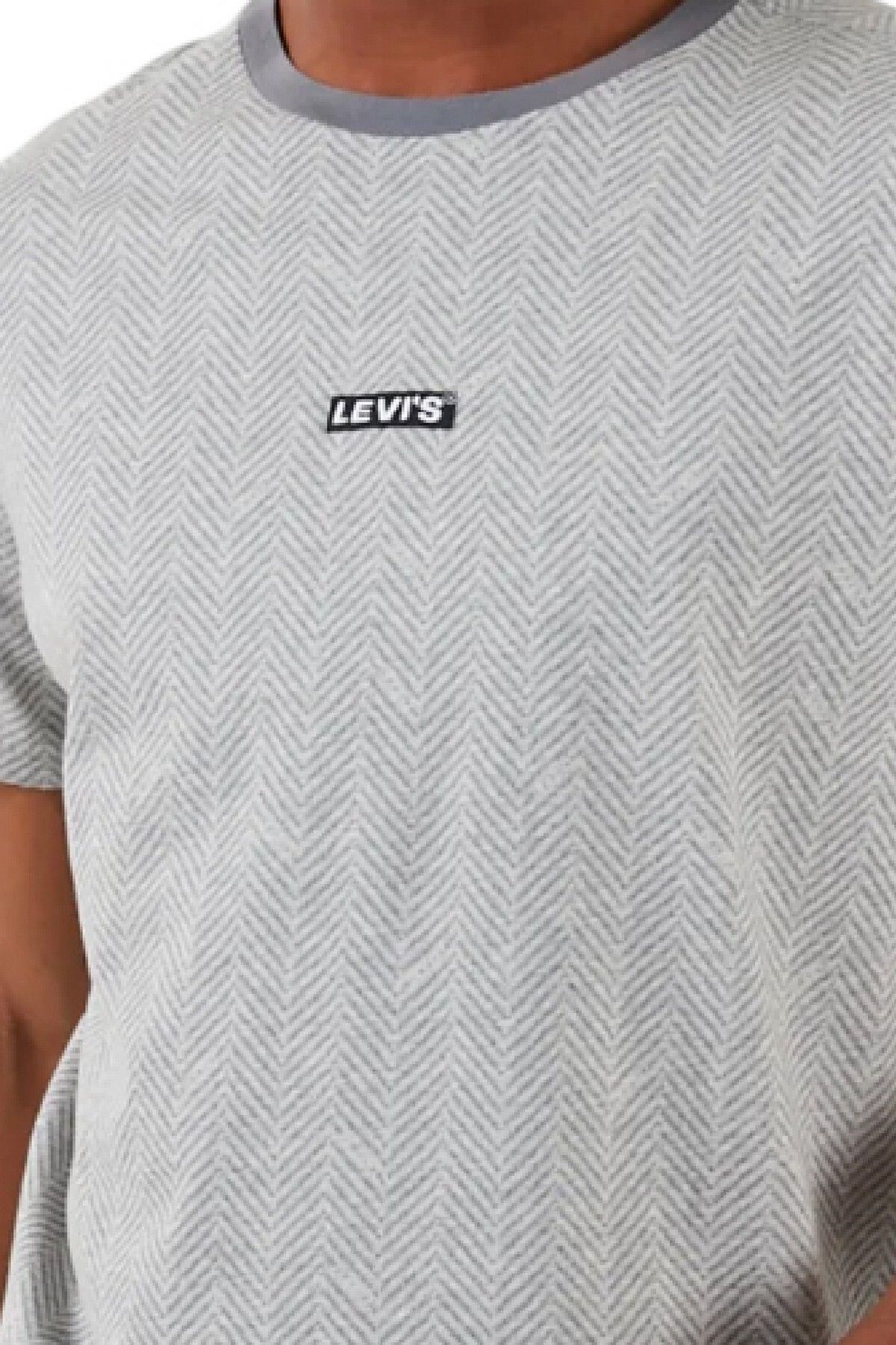 تی شرت خاکستری مردانه A7772 0002 اورجینال Levi's