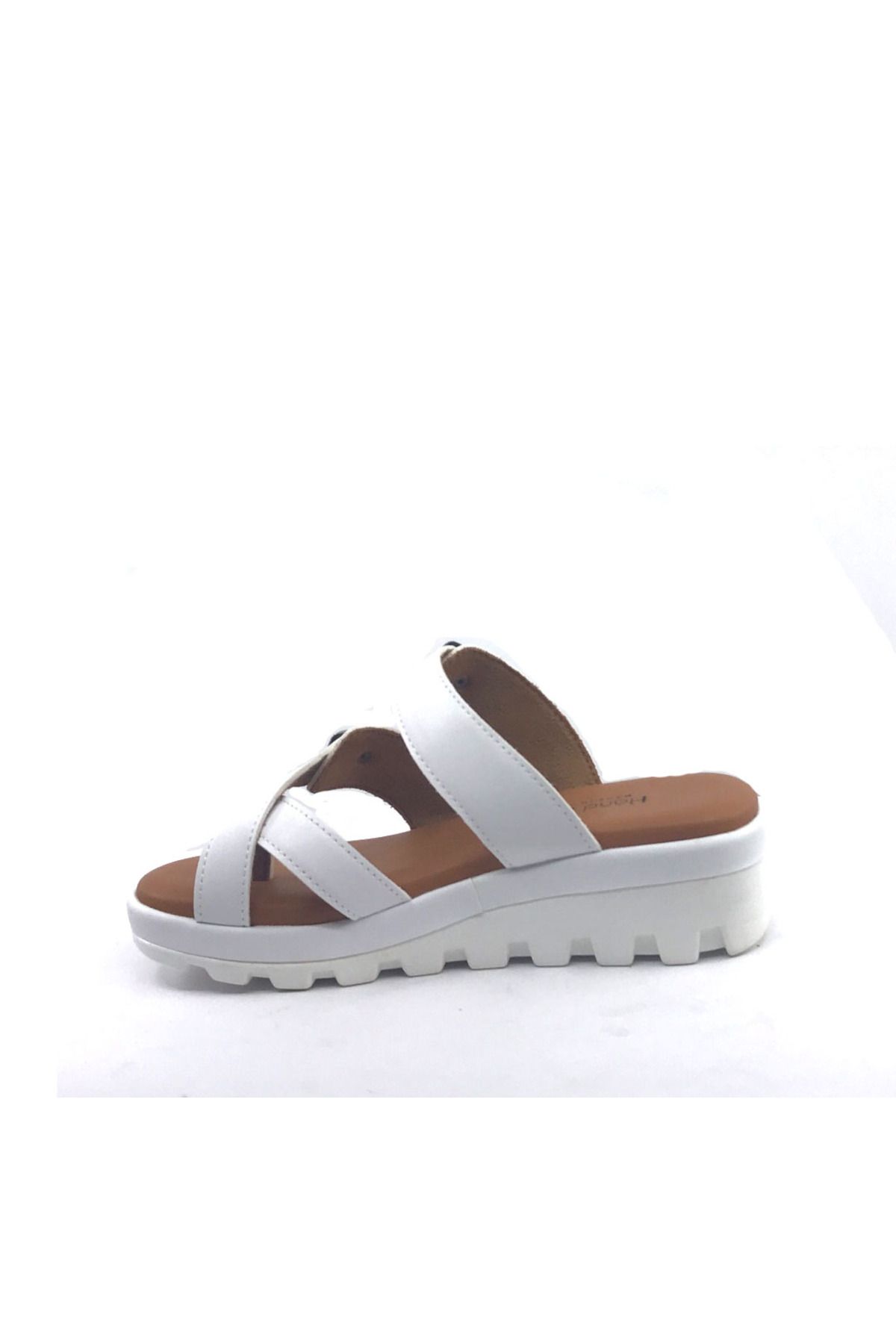 AYAKKABIMOOD-Shoesmood CC 401 - Slapi albi pentru femei 4