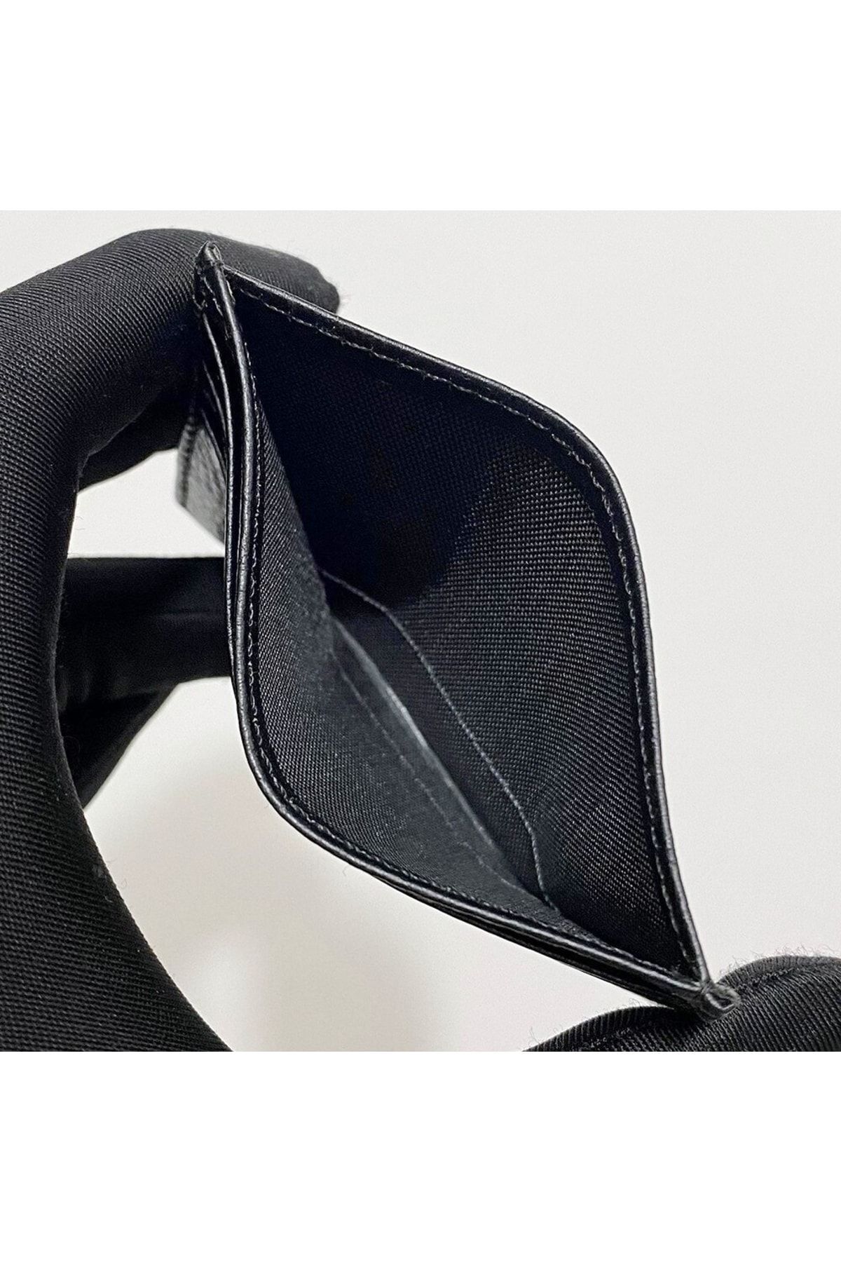 derisiparis  Unisex Siyah Suni Deri Isim Baskılı Kişiye Özel Cüzdan Kartlık - Görsel 7