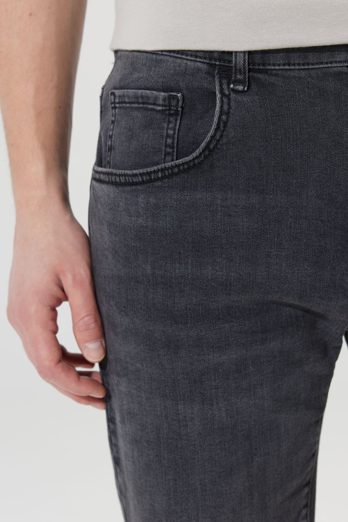 شورت و شلوارک مردانه خاکستری آلتین ییلدیز | 4A0223200009 اورجینال - تصویر 8