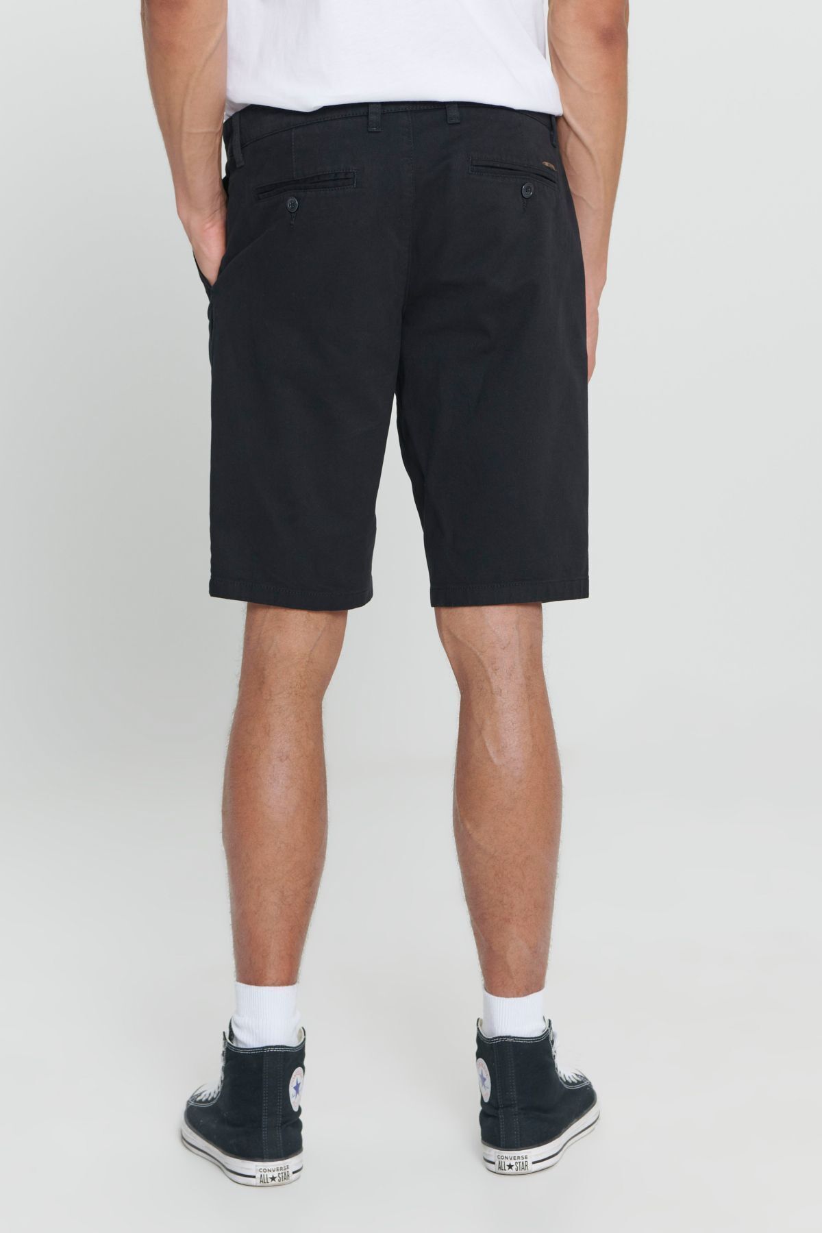 AC&Co / Altınyıldız Classics-Férfi fekete Slim Fit Slim Fit Dobby 100% pamut alkalmi chino rövidnadrág 7