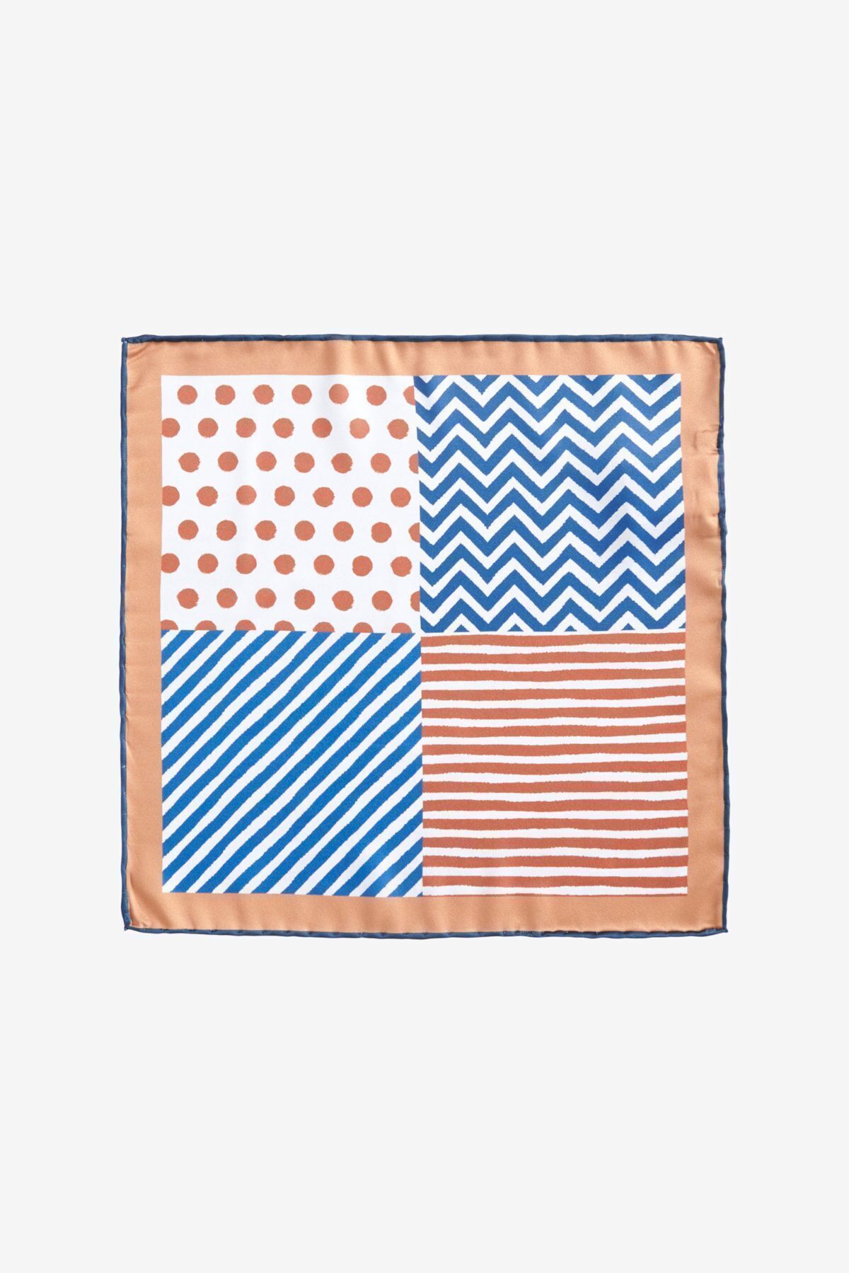 آلتین ییدلیز کلاسیکس دستمال گردن طرح‌دار مردانه به رنگ آبی نفتی و سفالی