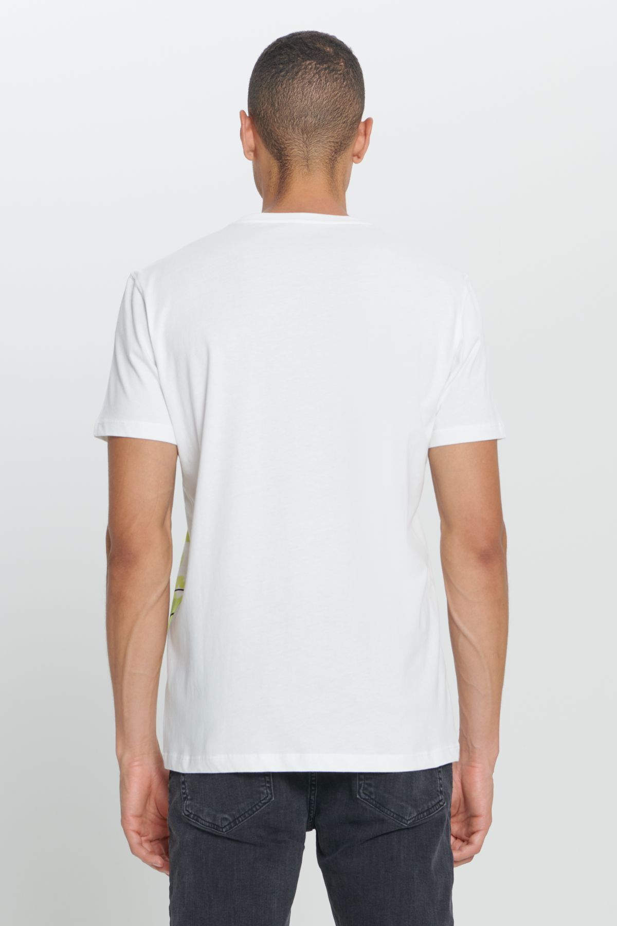 AC&Co / Altınyıldız Classics-Tricou pentru bărbați, alb, standard, cu croială normală, 100% bumbac, cu texturi moale, cu decolteu rotund 6