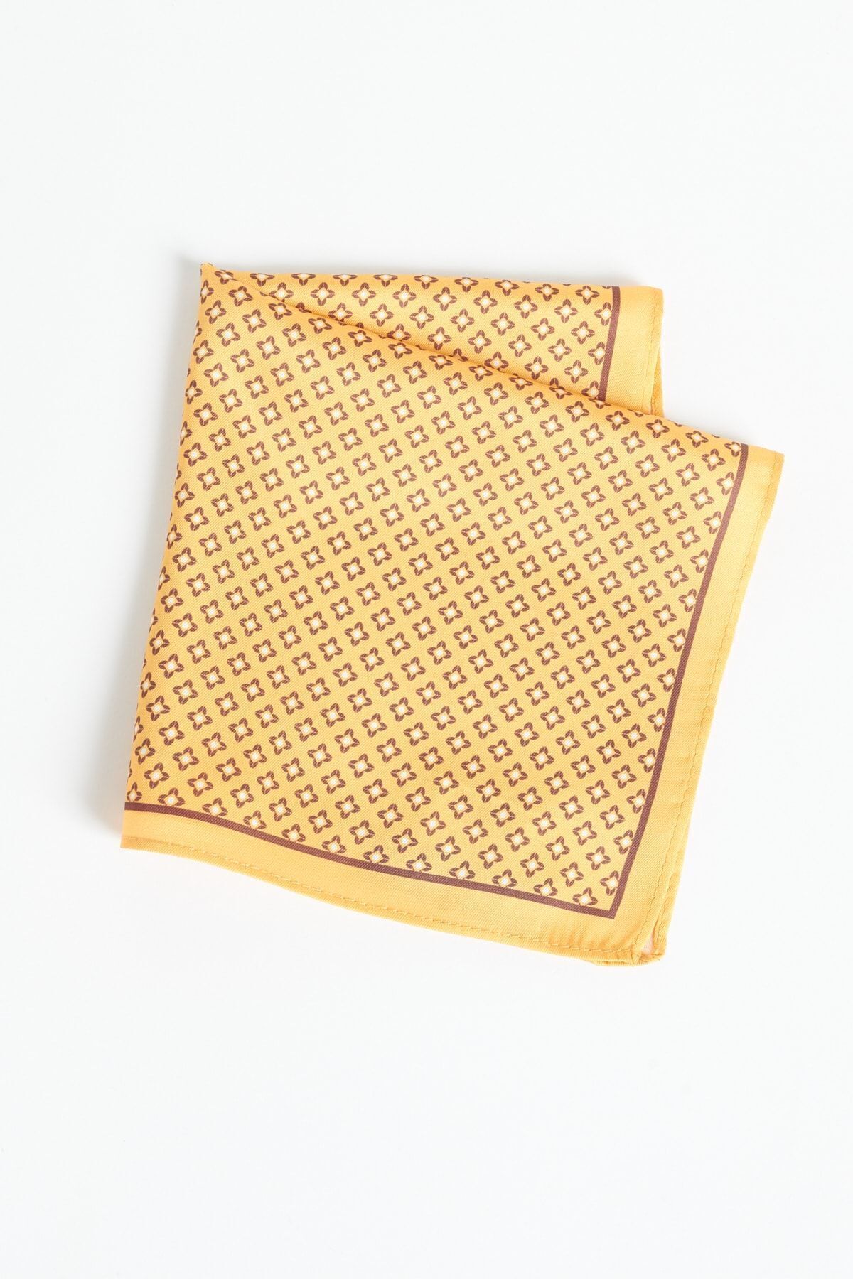 ALTINYILDIZ CLASSICS Erkek Sarı Desenli Mendil