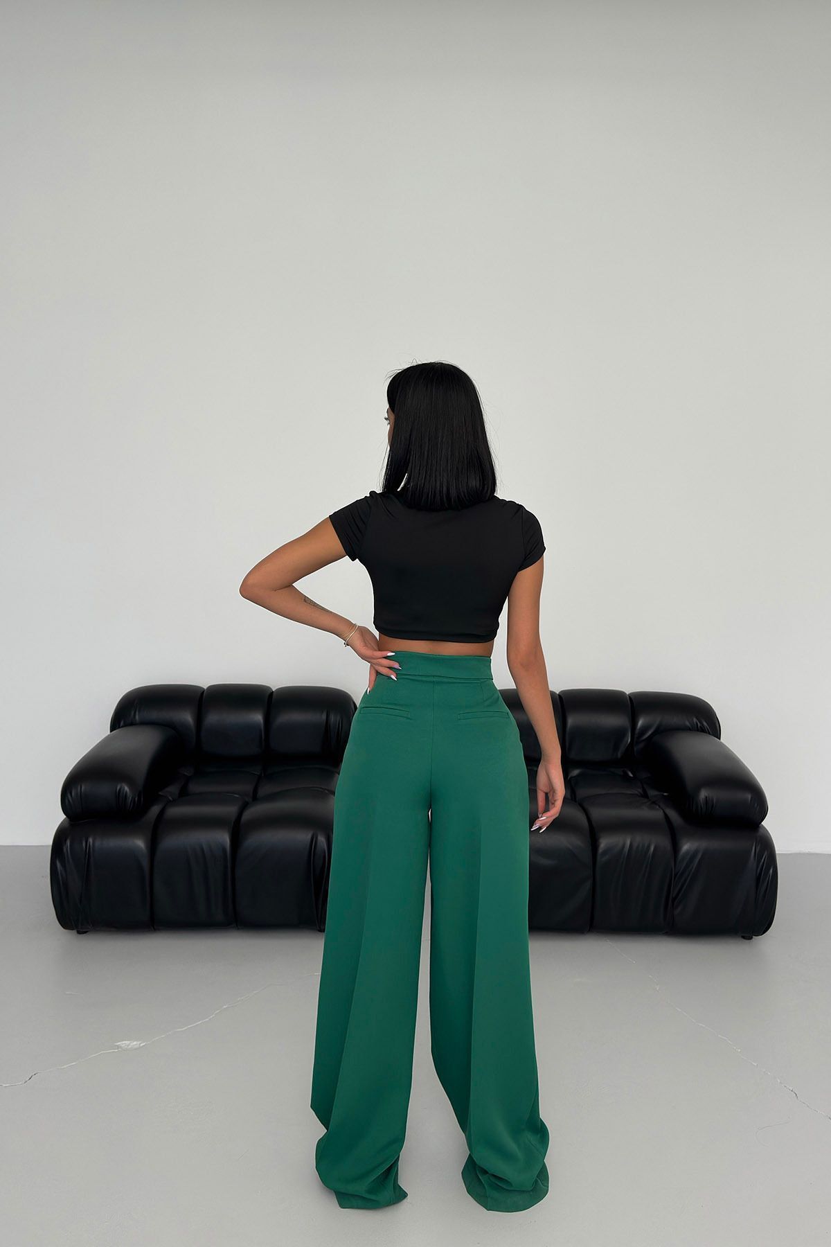 OUZ Fashion-Women's Button Detailed Palazzo Pants 2