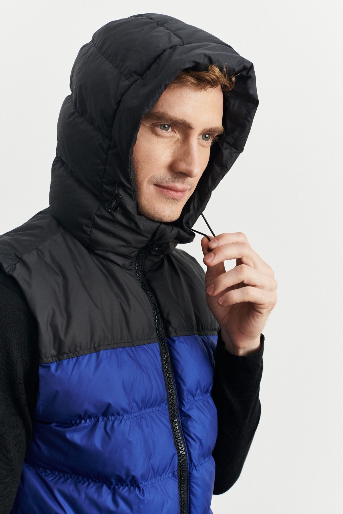 AC&Co / Altınyıldız Classics-Чоловічий жовтий надувний жилет Saks Standard Fit Regular Fit з капюшоном 4