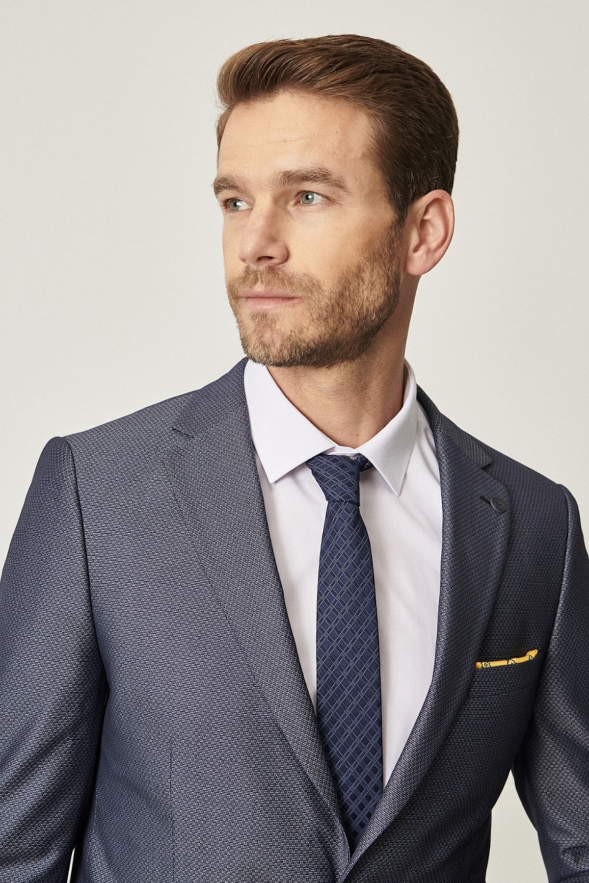 آلتین ییدلیز کلاسیکس کت و شلوار نانو ضد آب سرمه‌ای فوق‌العاده باریک مردانه