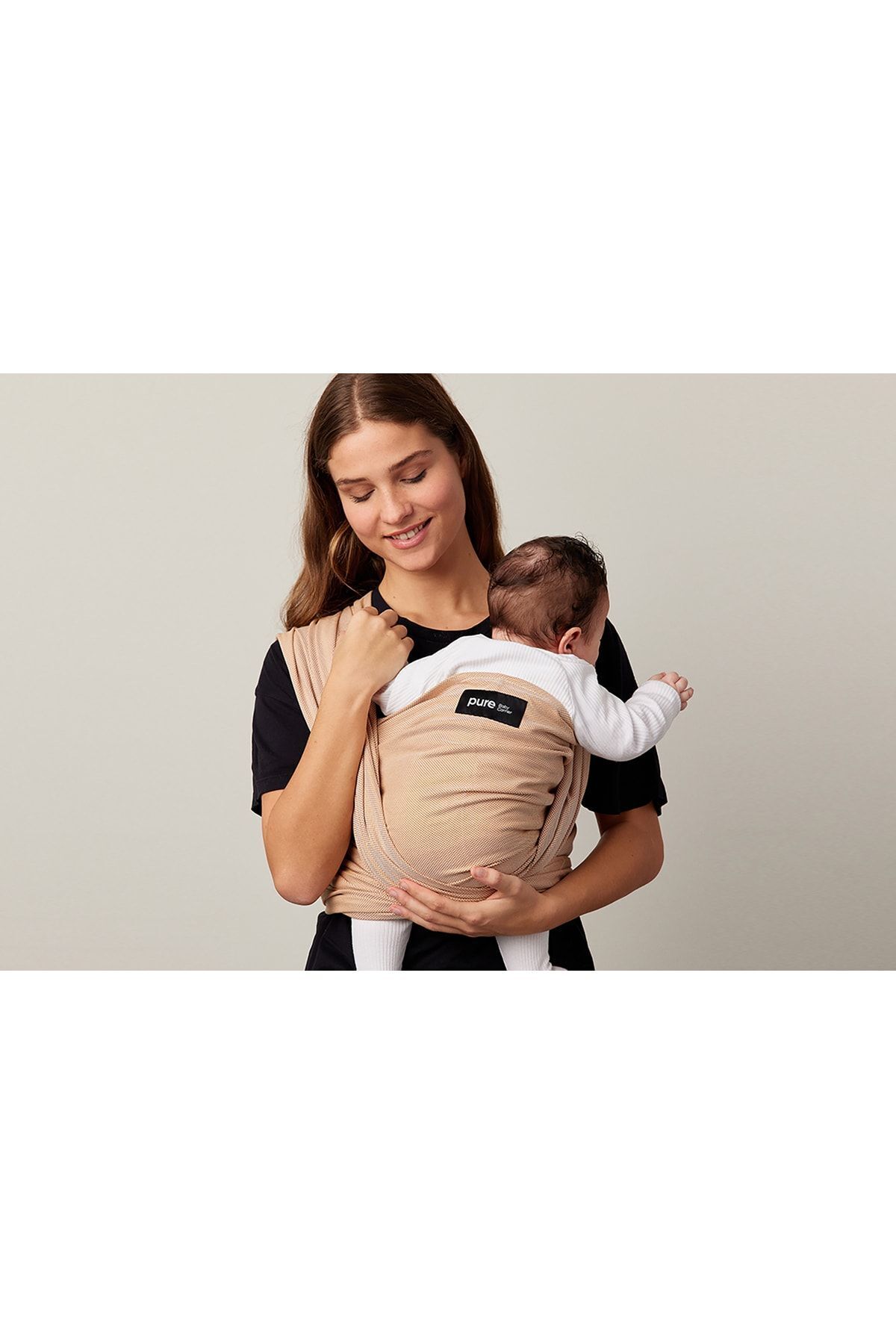 Pure Carrier Keten Bebek Taşıma Şalı, Ayarlanabilir Halkalı Sling Bebek Kangru, Ana Kucağı fotoğrafı 2 (önizleme)
