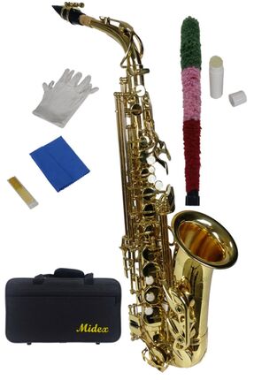 Midex Sf-8000 Gold Profesyonel Alto Saksafon Çanta Ve Aksesuar Dahil (MİB)