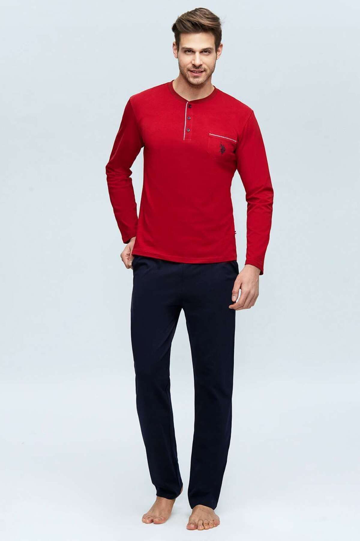 U.S. Polo Assn. کت و شلوار ست قرمز کلارت مردانه