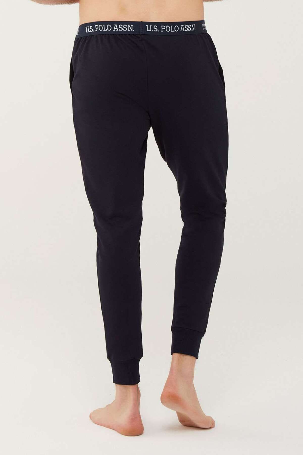 شلوار پیژامه آبی مردانه دمپایی لباس خواب سرمه ای U.S. Polo Assn.