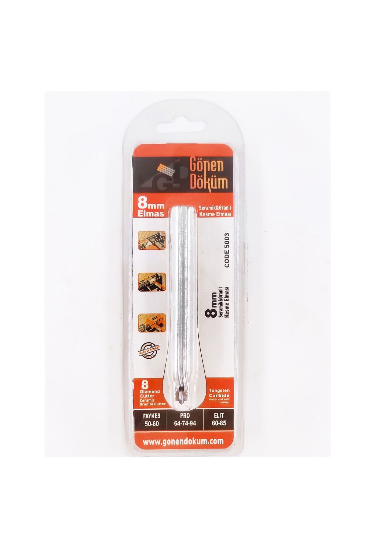 Gönen Döküm Seramik Fayans Kesme Elması Seramik Elmas Uç 8mm 5/16 Inç