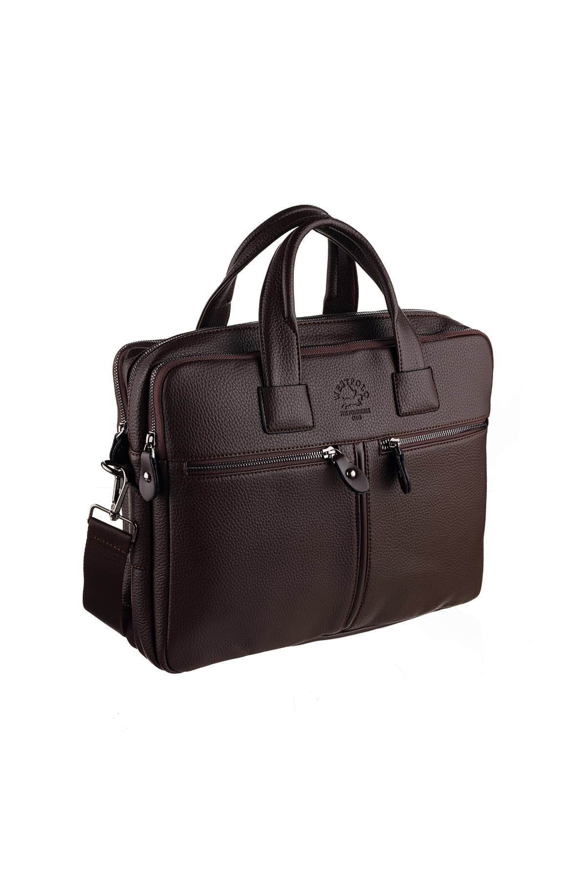 Westpolo West Polo Men s Briefcase with Laptop Compartment Shoulder Strap Bag Trendyol