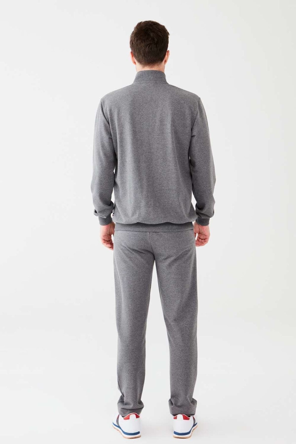 ست پیژامه خاکستری مردانه لباس خواب آنتراسیت ملانژ U.S. Polo Assn.