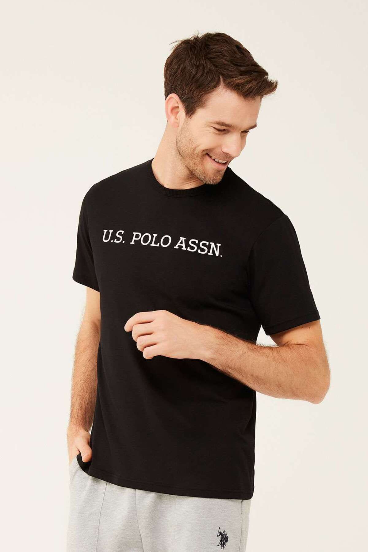 تی شرت آبی مردانه تیشرت یقه گرد سرمه ای U.S. Polo Assn.