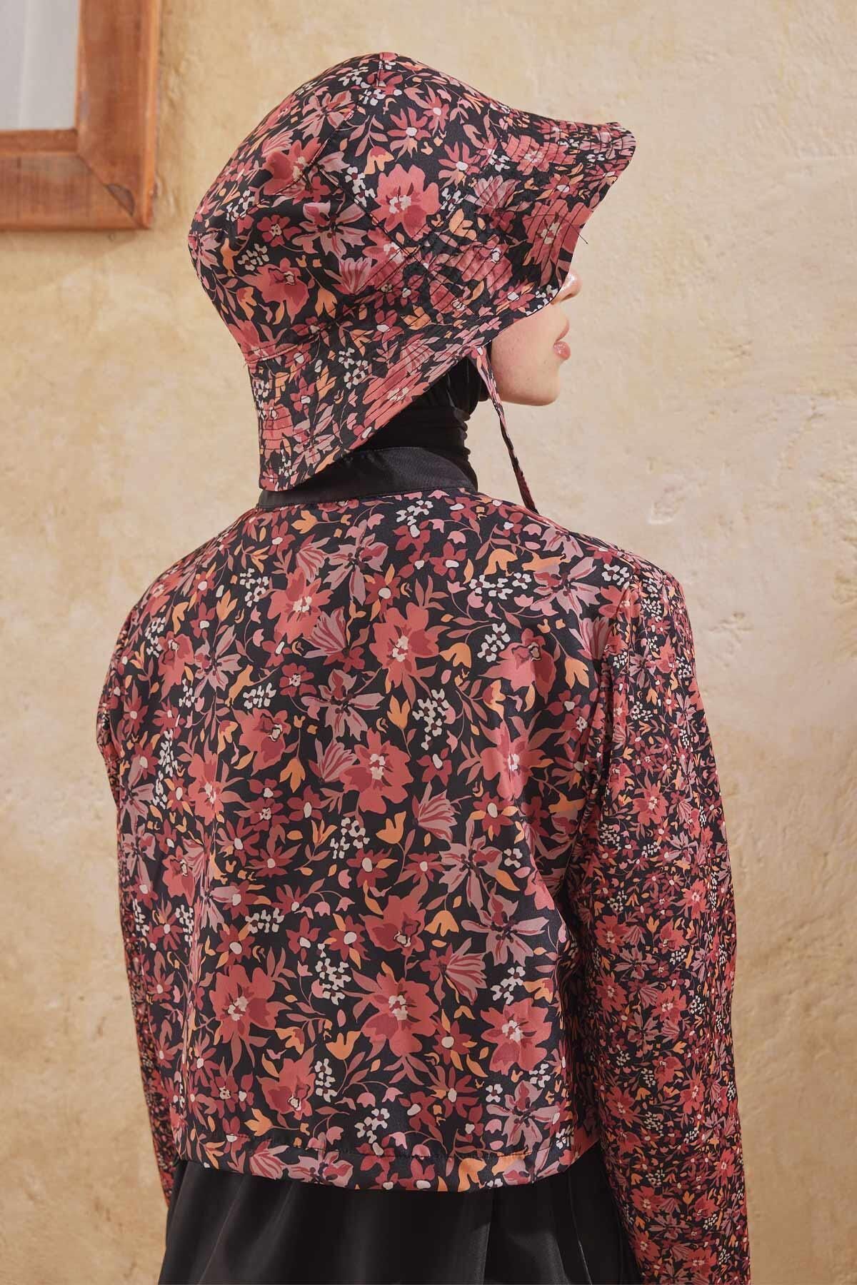 Manuka-3-teiliges Retro-Blumen-Hijab-Badeset 6