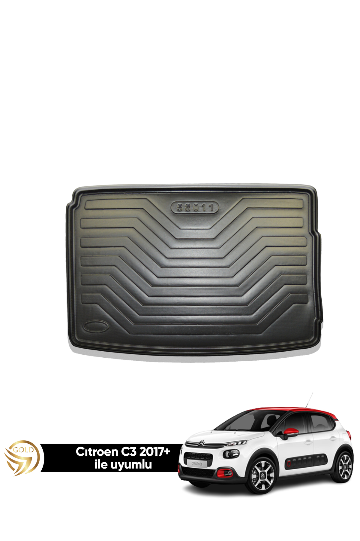 Gold Oto Aksesuar Citroen C3 2017-2021 Impala Bagaj Havuzu