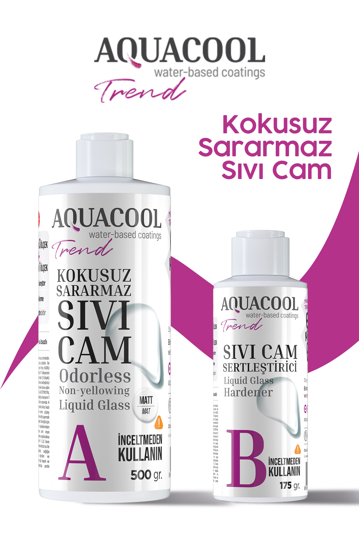 Aquacool Trend Kokusuz Sararmaz Sıvı Cam