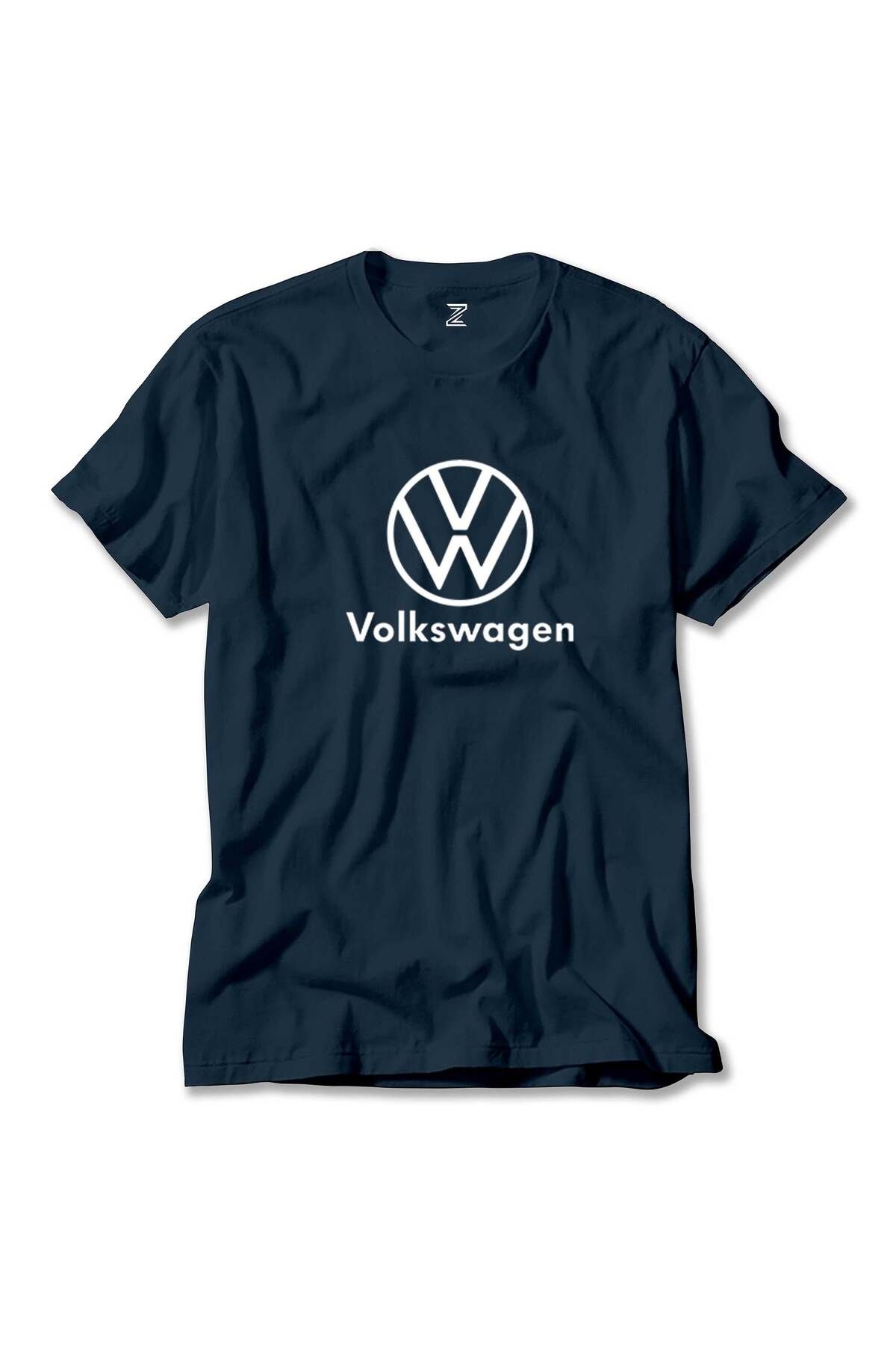 Z zepplin Volkswagen New Logo Text - Tricou Bleumarin Unisex - S