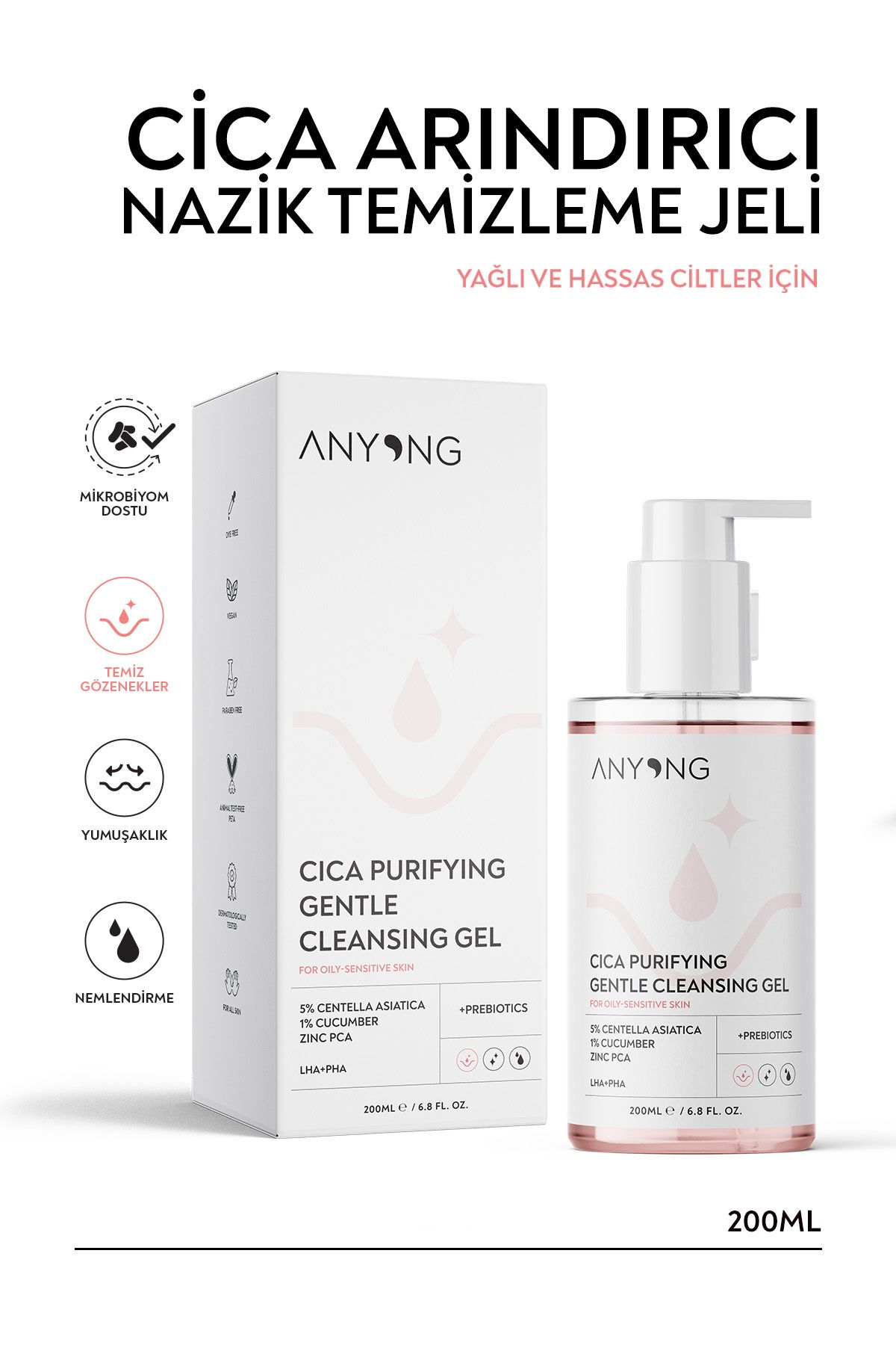 Anyong-Purifying Facial Cleansing Gel - Anti-Combination, Oily and Sensitive Acne Face Wash Gel 200 ml 1