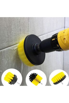 MeyZone 3lü Matkap Ucu Araba Tekerliği Jant Koltuk Yıkama Banyo Duşakabin Tem...