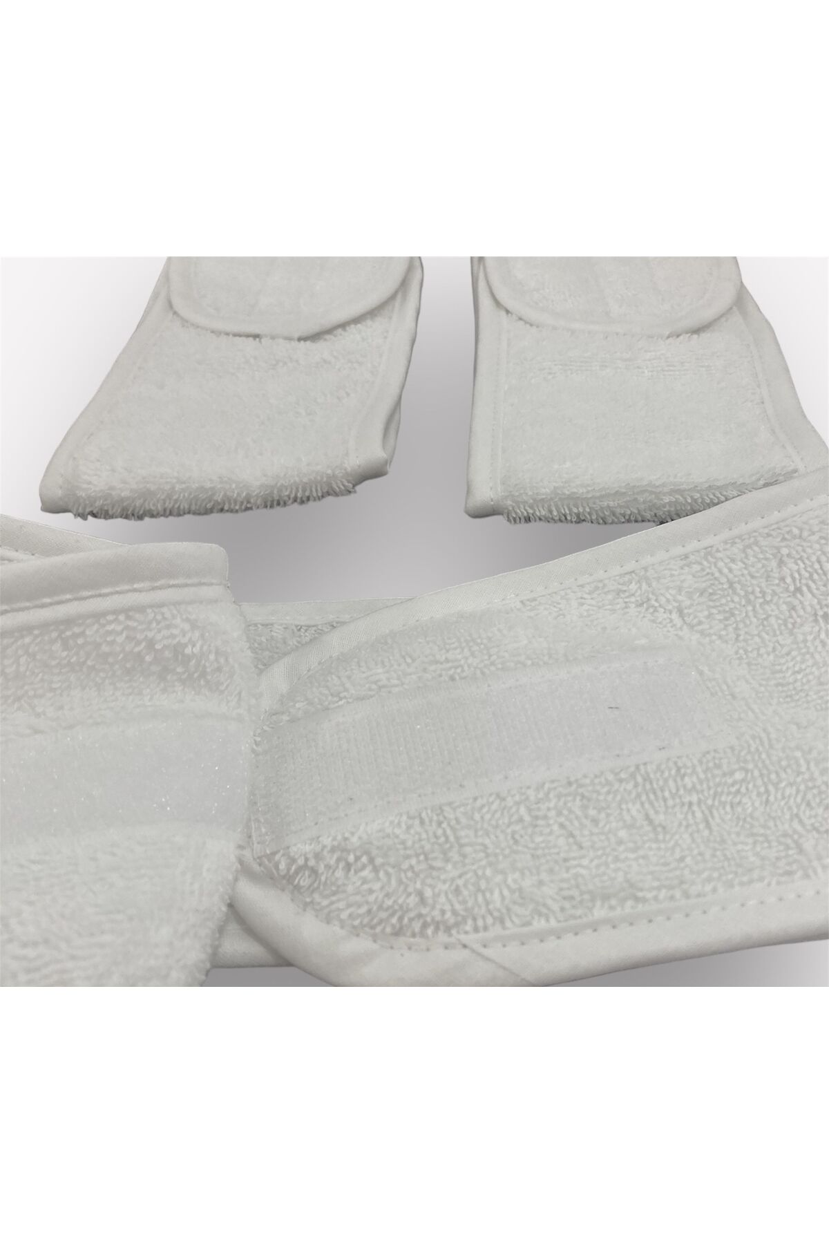 saç bandı yapışkanlı beyaz 3'lü set cilt bakım, spor, yoga, vb. için 4